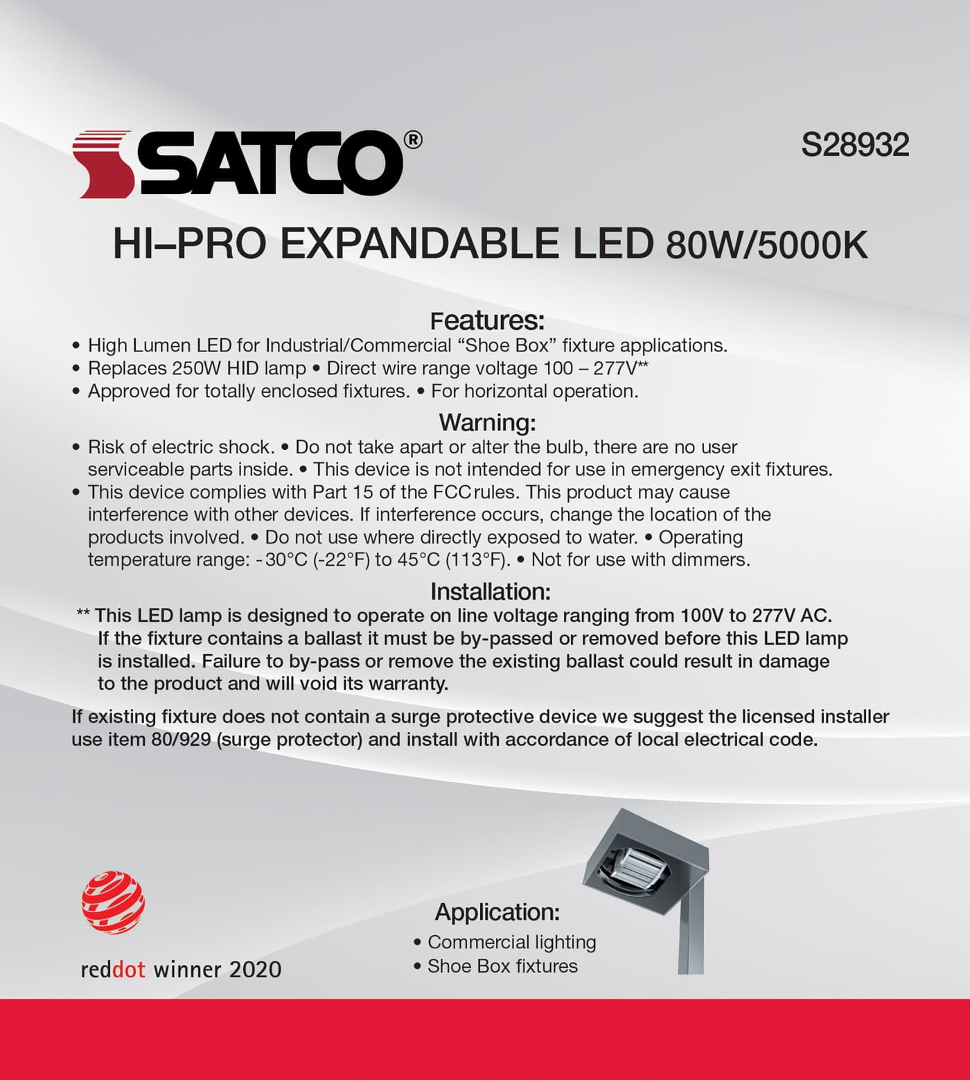 80W/LED/HID/SB/5K/EX39 - S28932