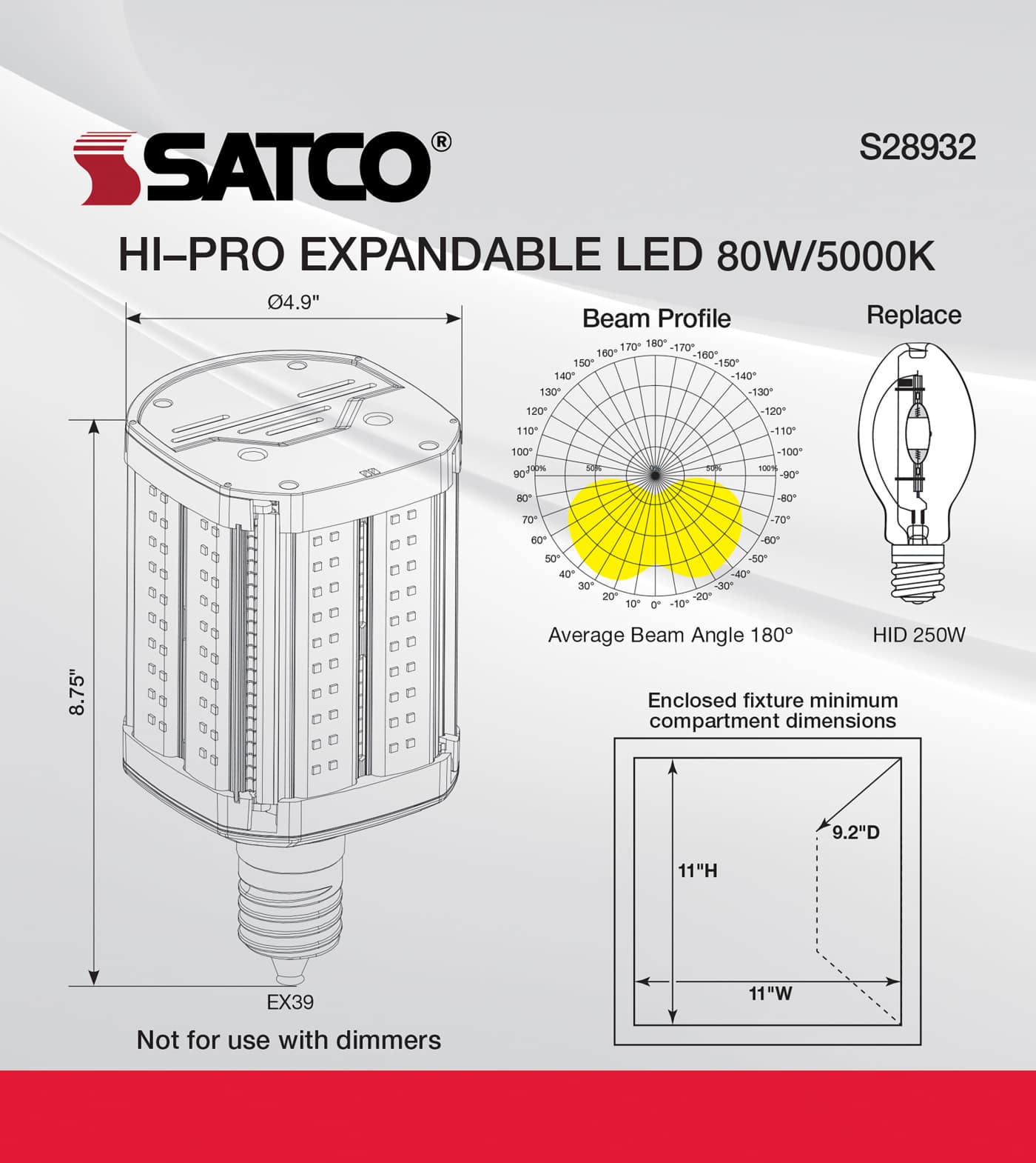 80W/LED/HID/SB/5K/EX39 - S28932