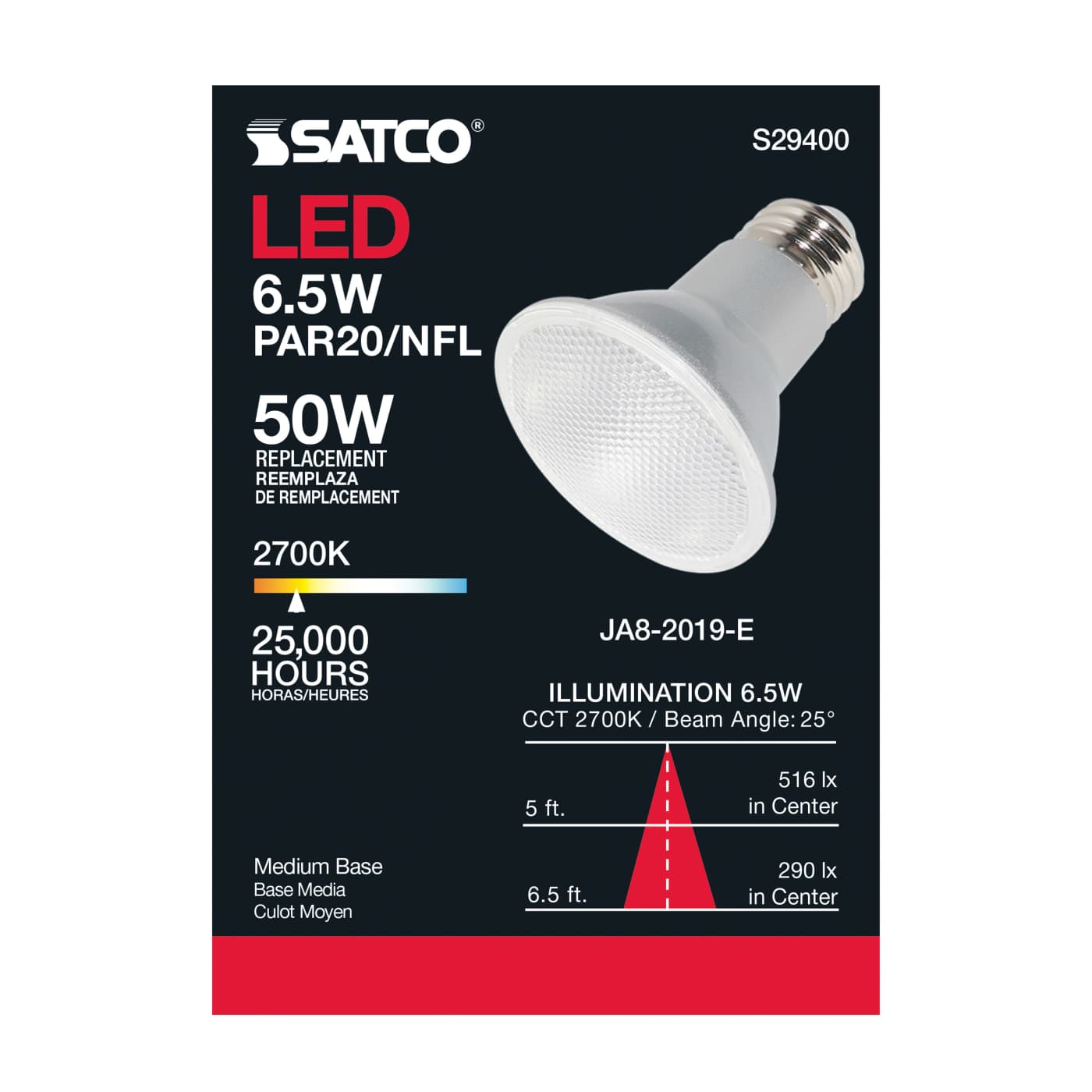 6.5PAR20/LED/25'/927/120V - S29400