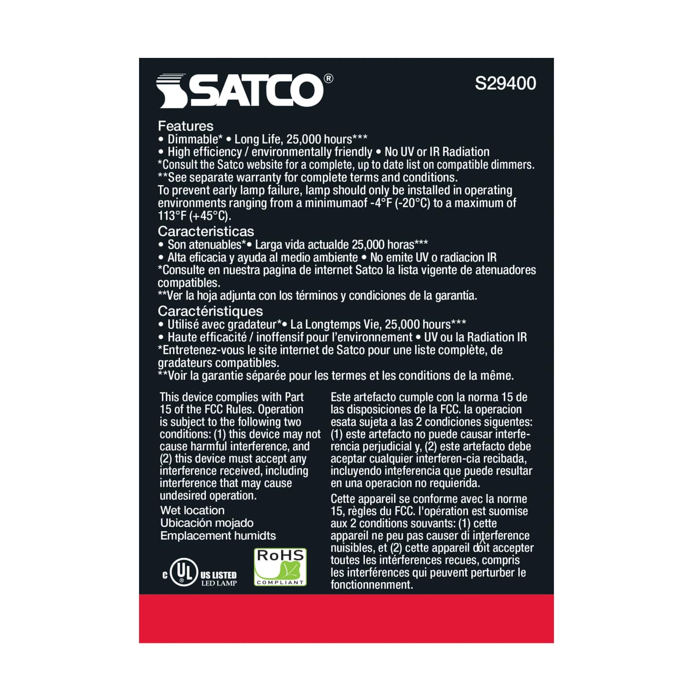 6.5PAR20/LED/25'/927/120V - S29400