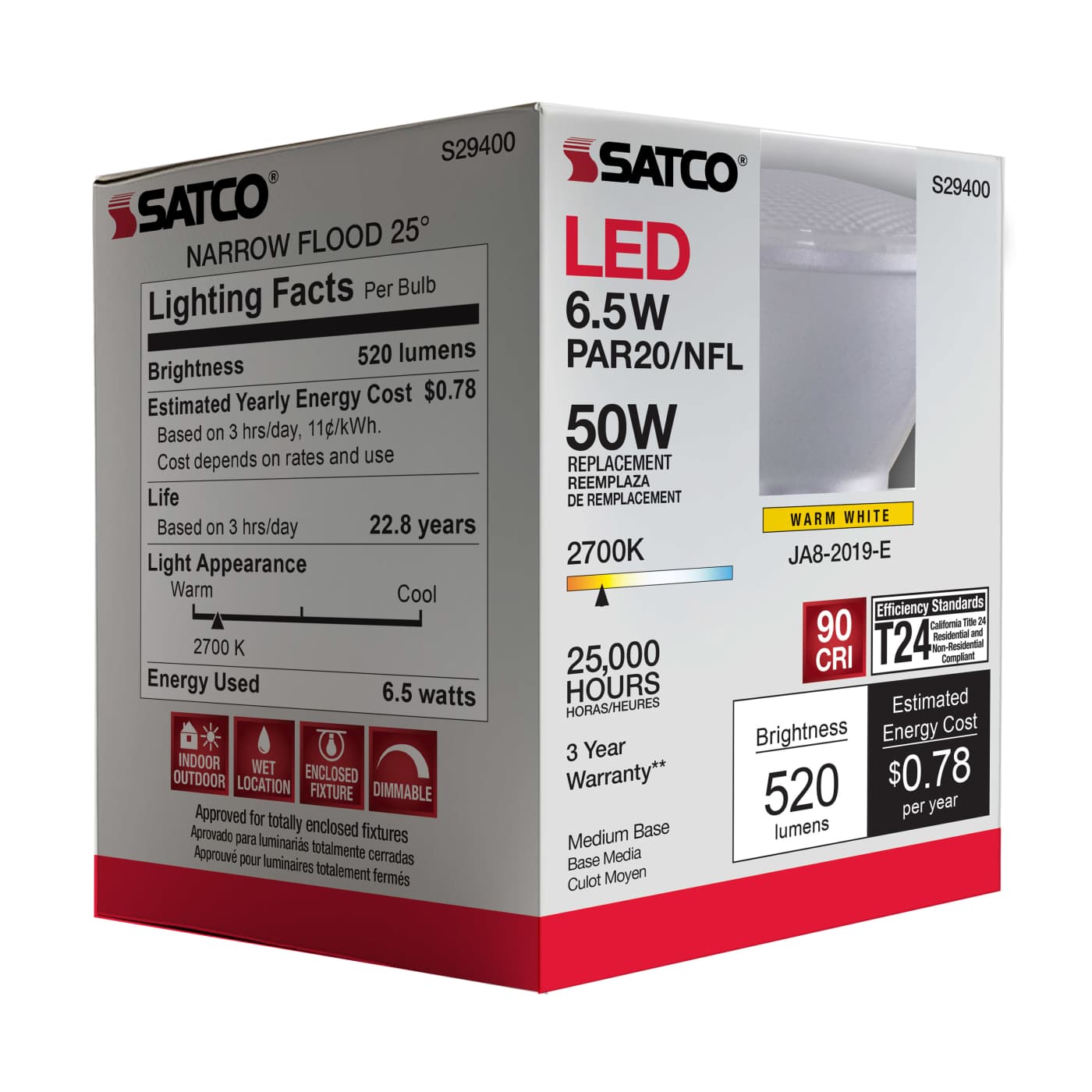 6.5PAR20/LED/25'/927/120V - S29400