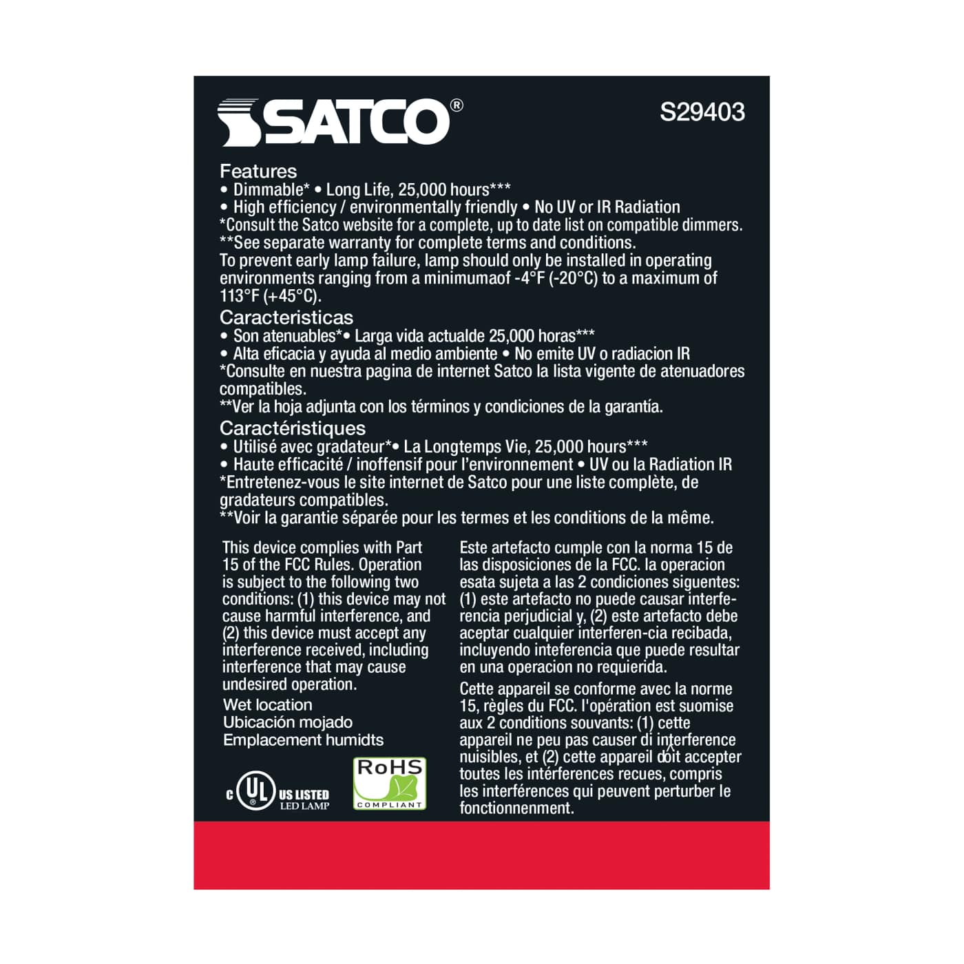 6.5PAR20/LED/25'/940/120V - S29403