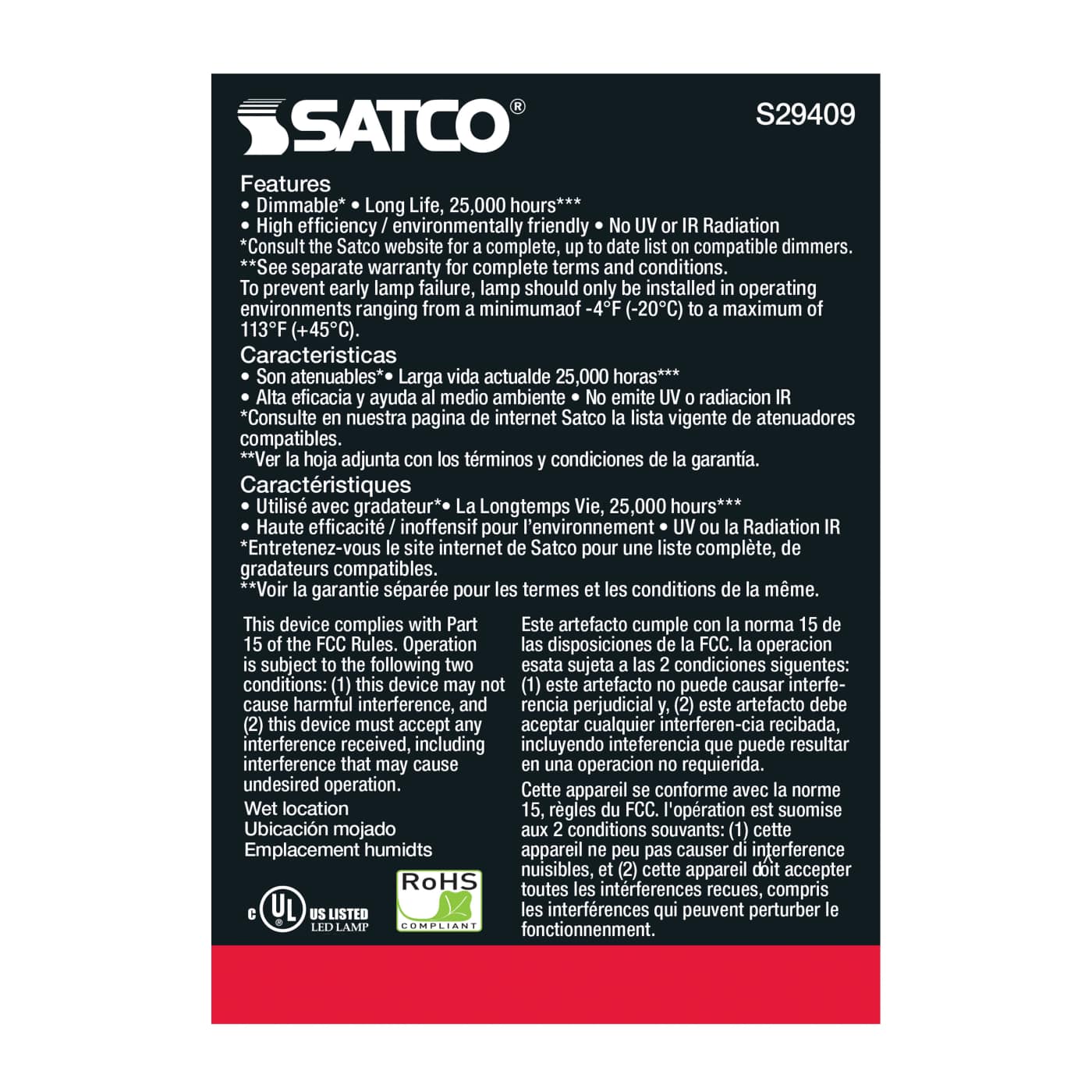 6.5PAR20/LED/40'/950/120V - S29409