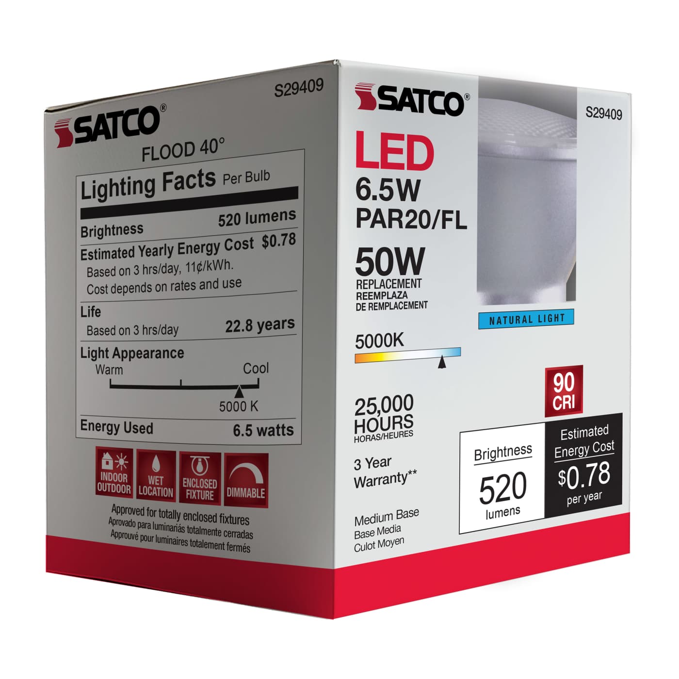 6.5PAR20/LED/40'/950/120V - S29409