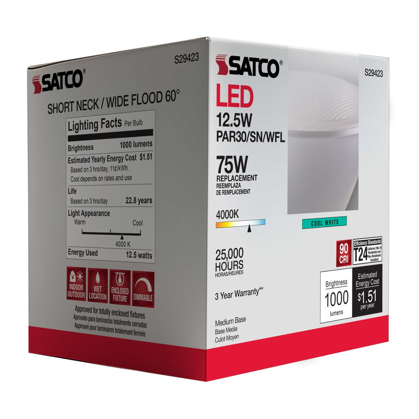 12.5PAR30/SN/LED/60'/940/120V - S29423