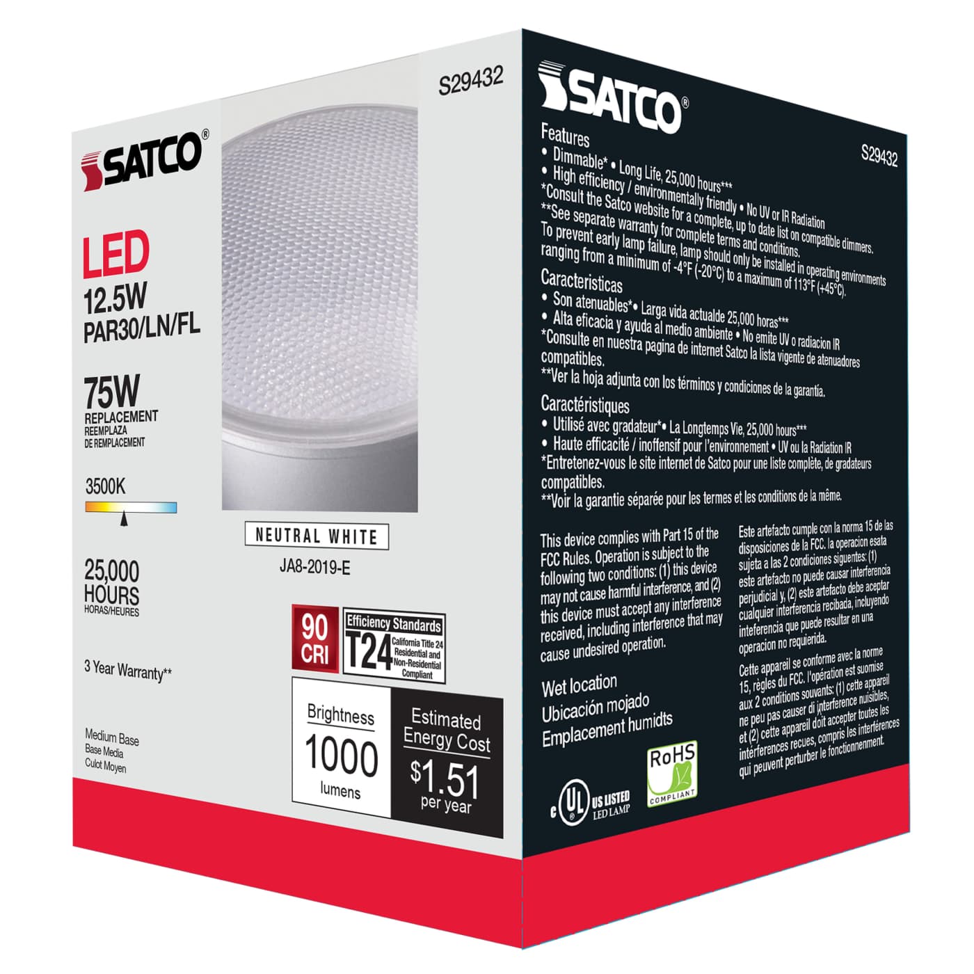 12.5PAR30/LN/LED/40'/935/120V - S29432