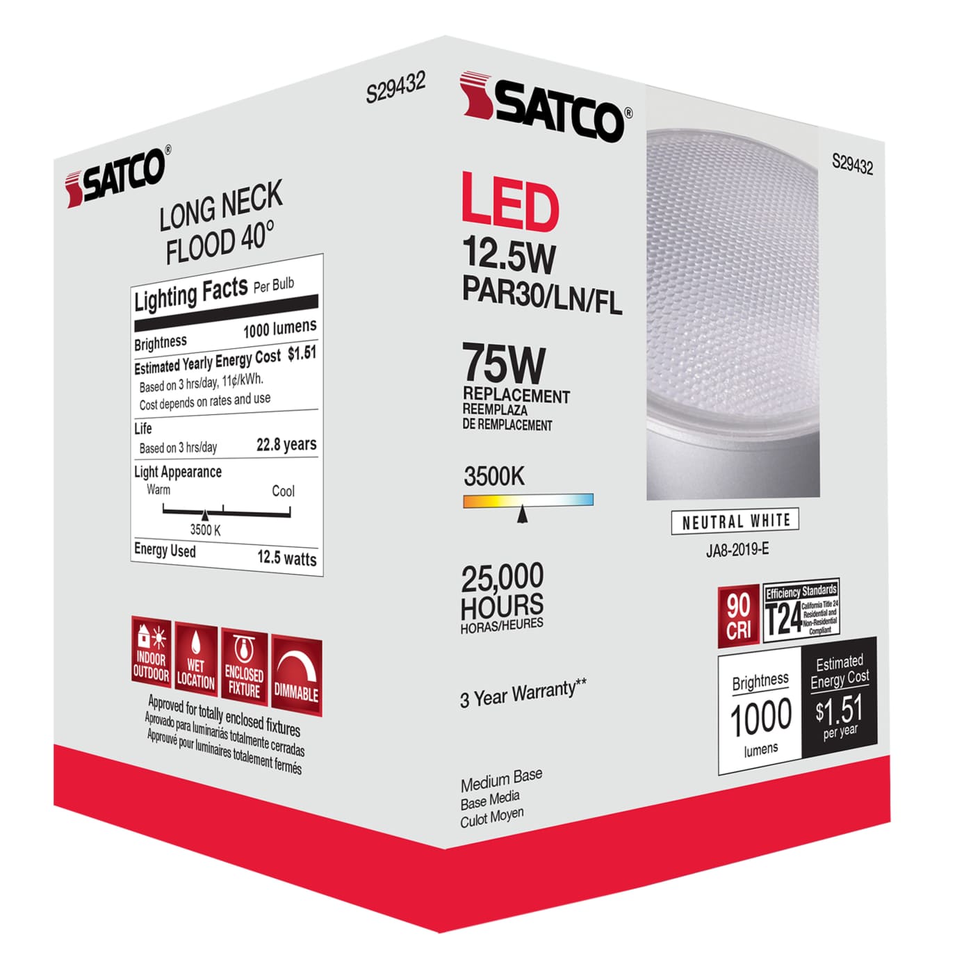 12.5PAR30/LN/LED/40'/935/120V - S29432