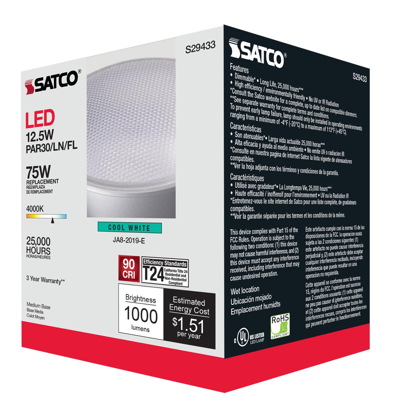 12.5PAR30/LN/LED/40'/940/120V - S29433