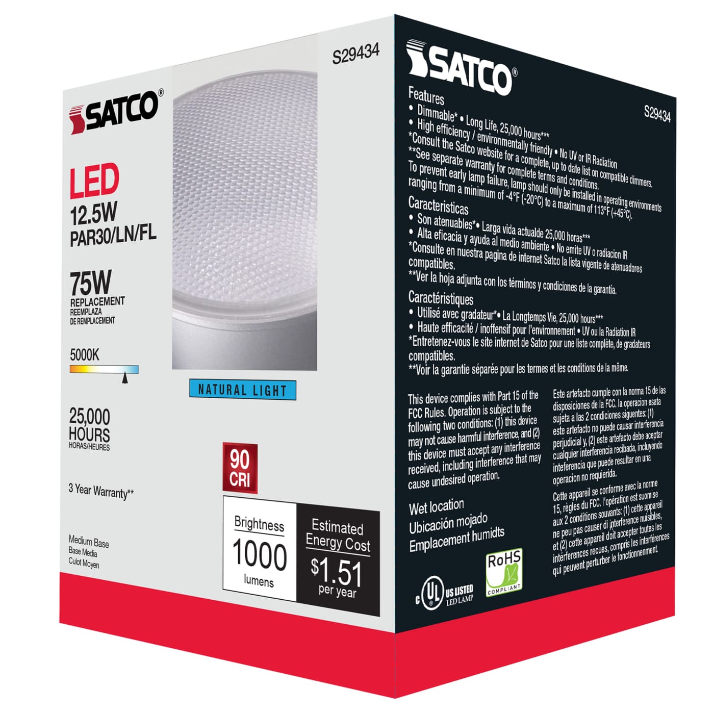 12.5PAR30/LN/LED/40'/950/120V - S29434