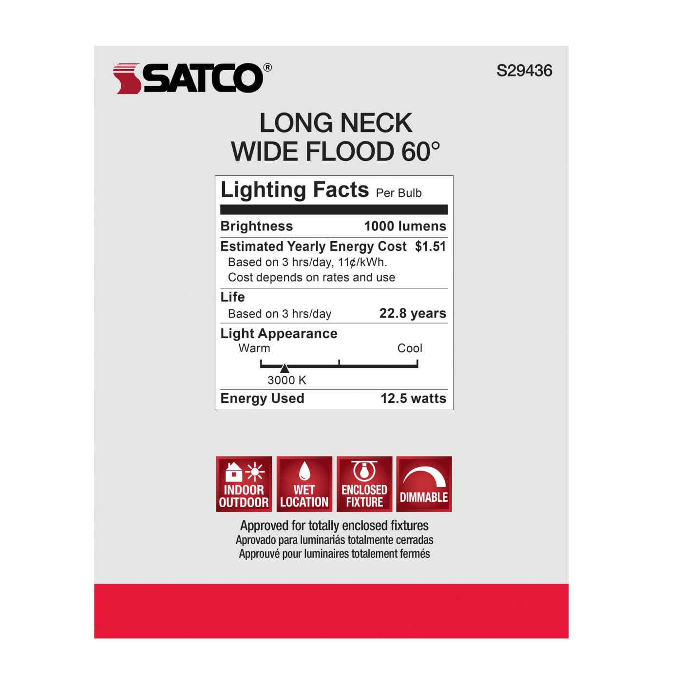 12.5PAR30/LN/LED/60'/930/120V - S29436