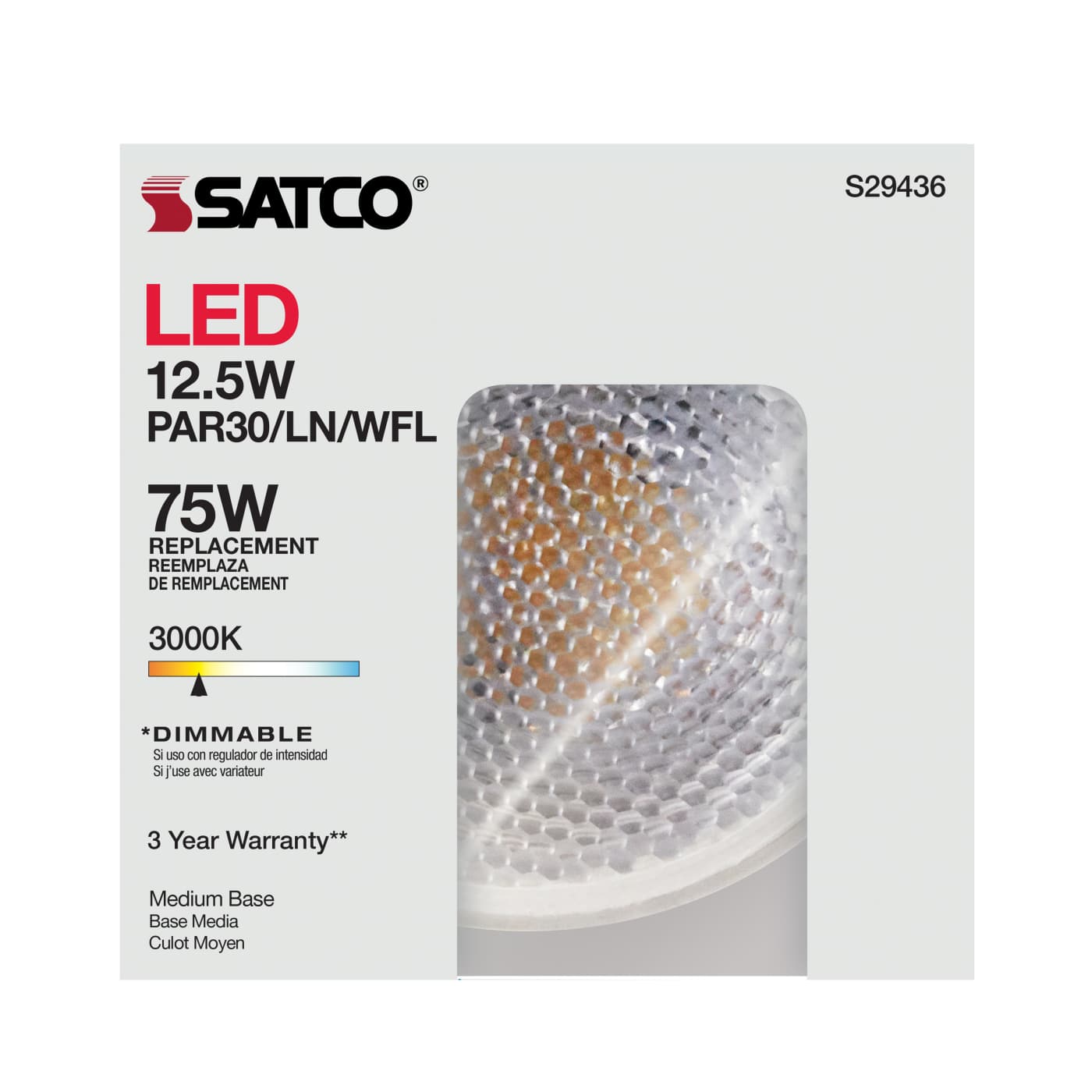 12.5PAR30/LN/LED/60'/930/120V - S29436