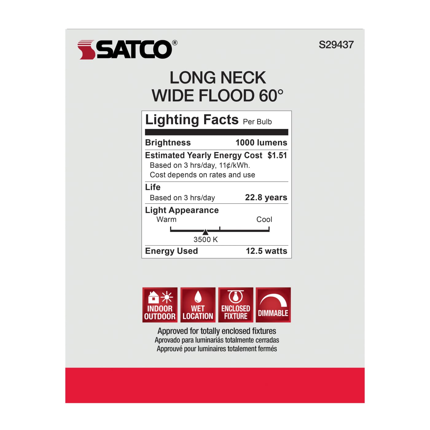 12.5PAR30/LN/LED/60'/935/120V - S29437