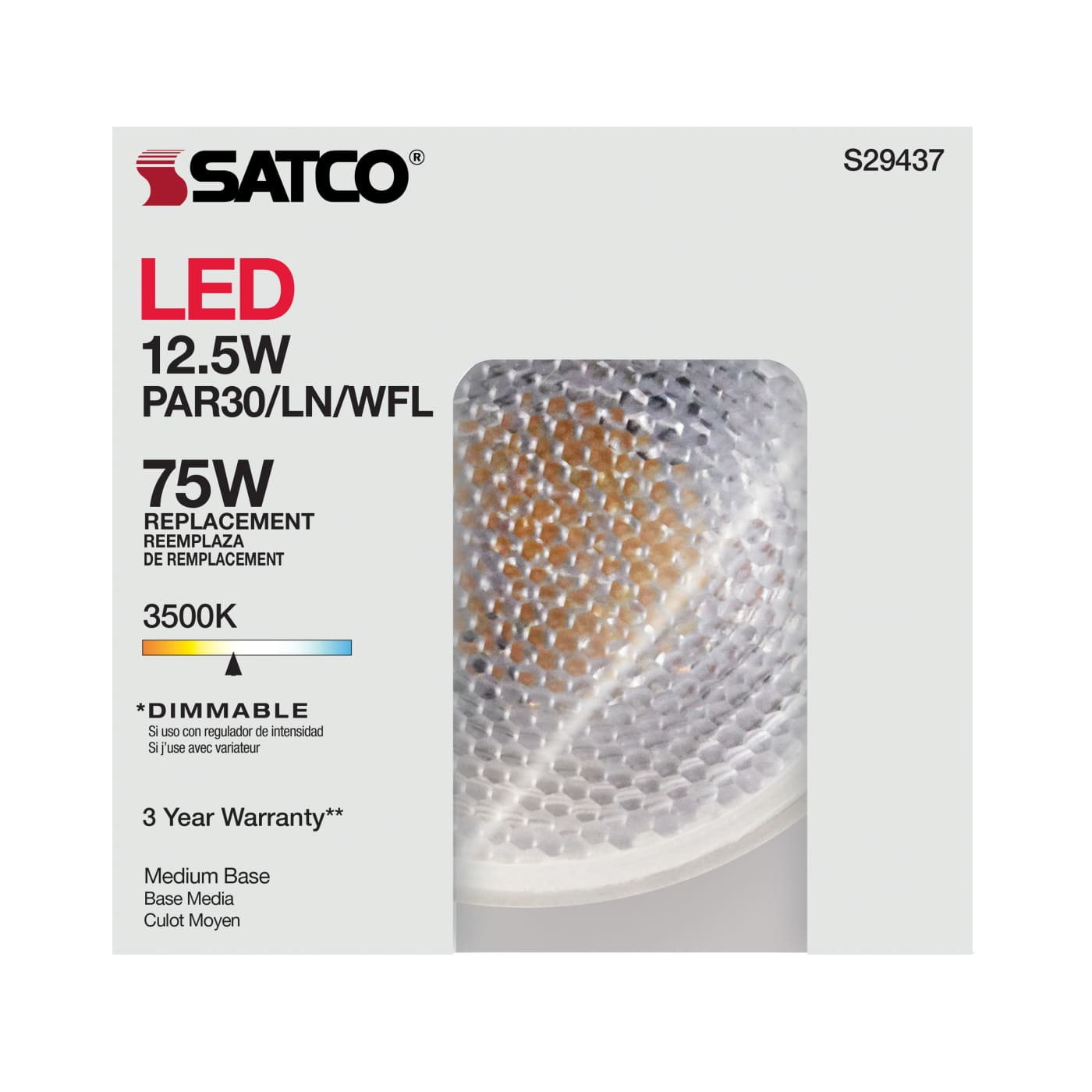12.5PAR30/LN/LED/60'/935/120V - S29437