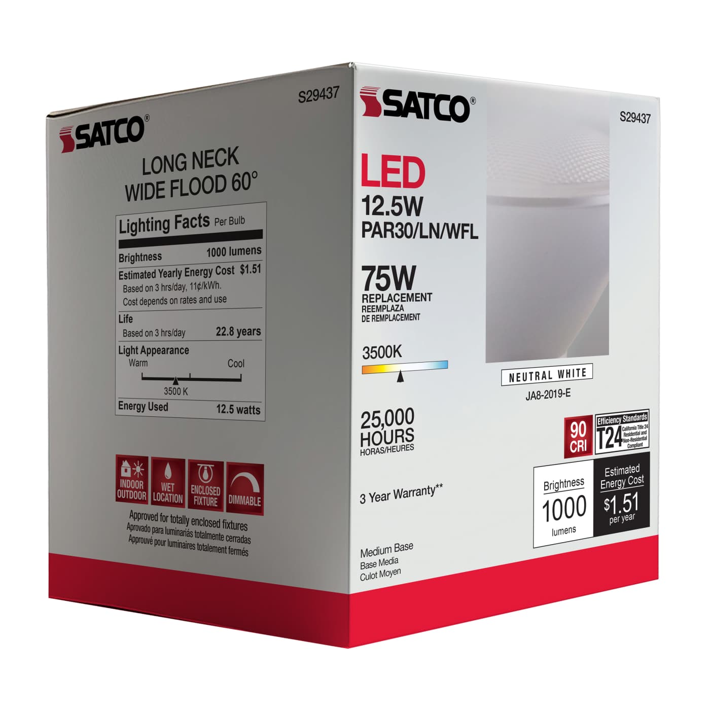 12.5PAR30/LN/LED/60'/935/120V - S29437