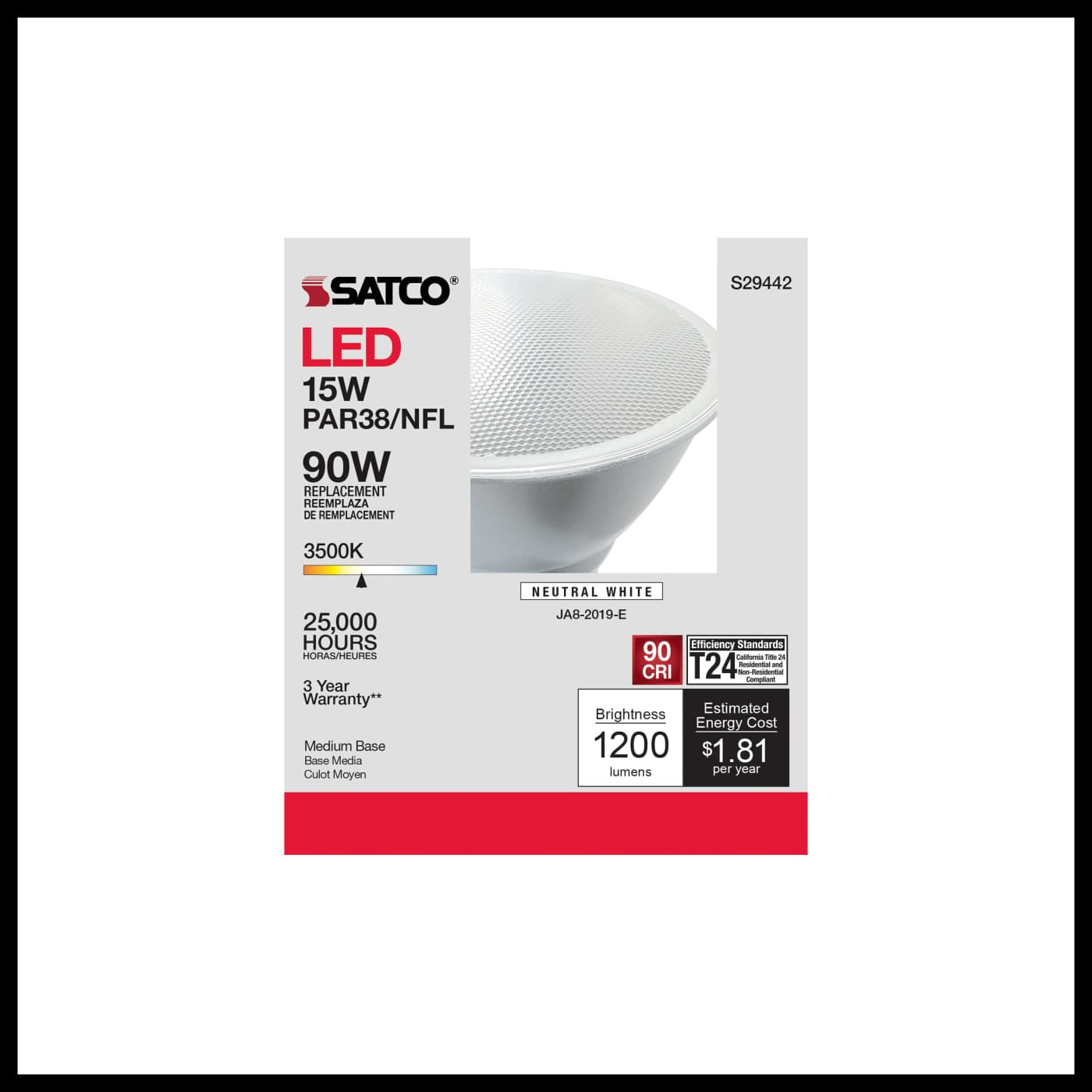 15PAR38/LED/25'/935/120V - S29442