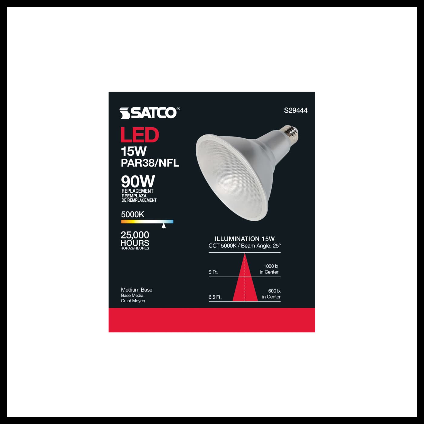 15PAR38/LED/25'/950/120V - S29444