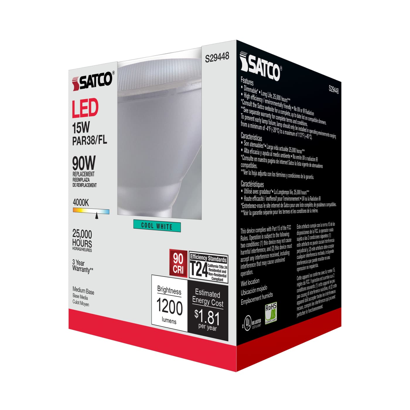 15PAR38/LED/40'/940/120V - S29448