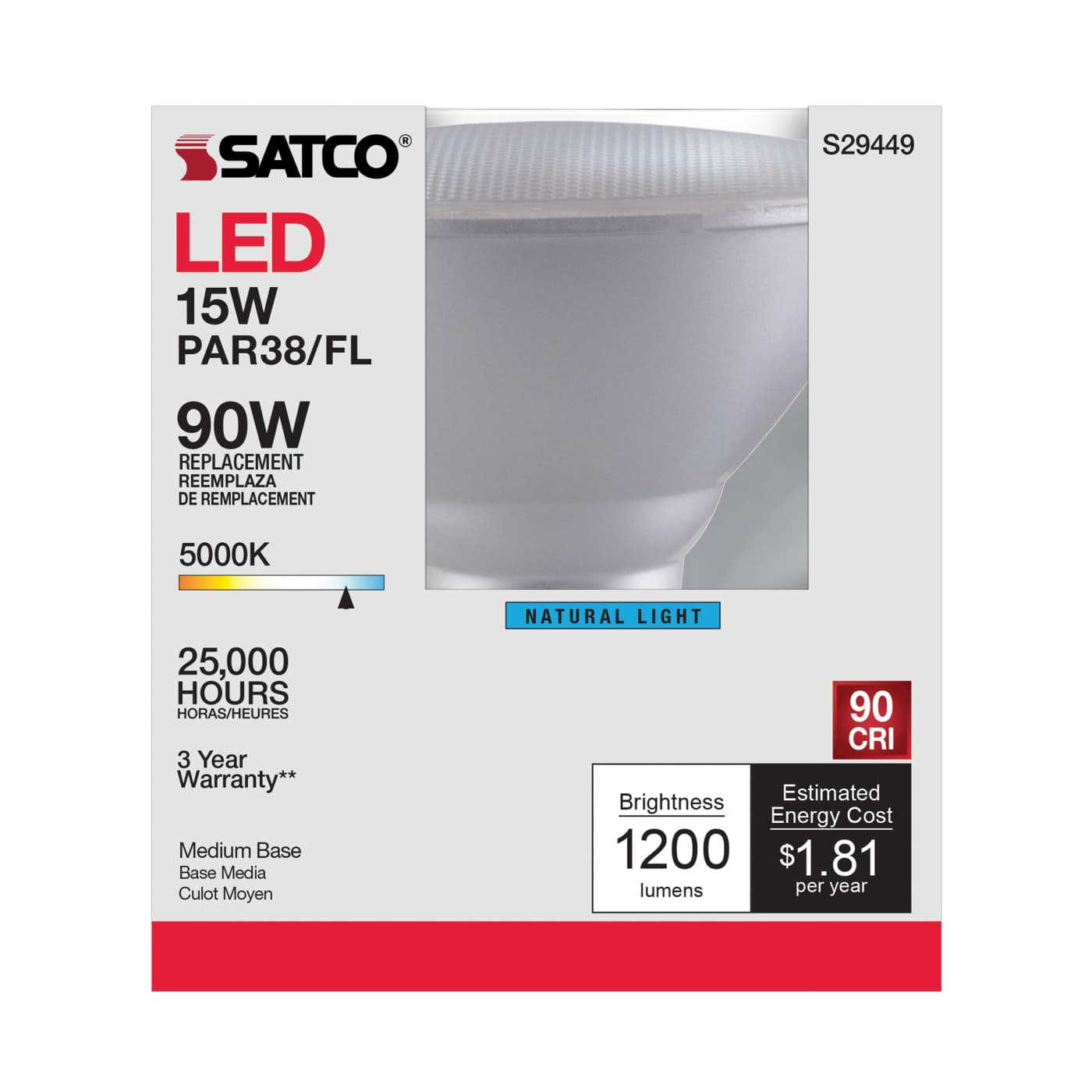 15PAR38/LED/40'/950/120V - S29449