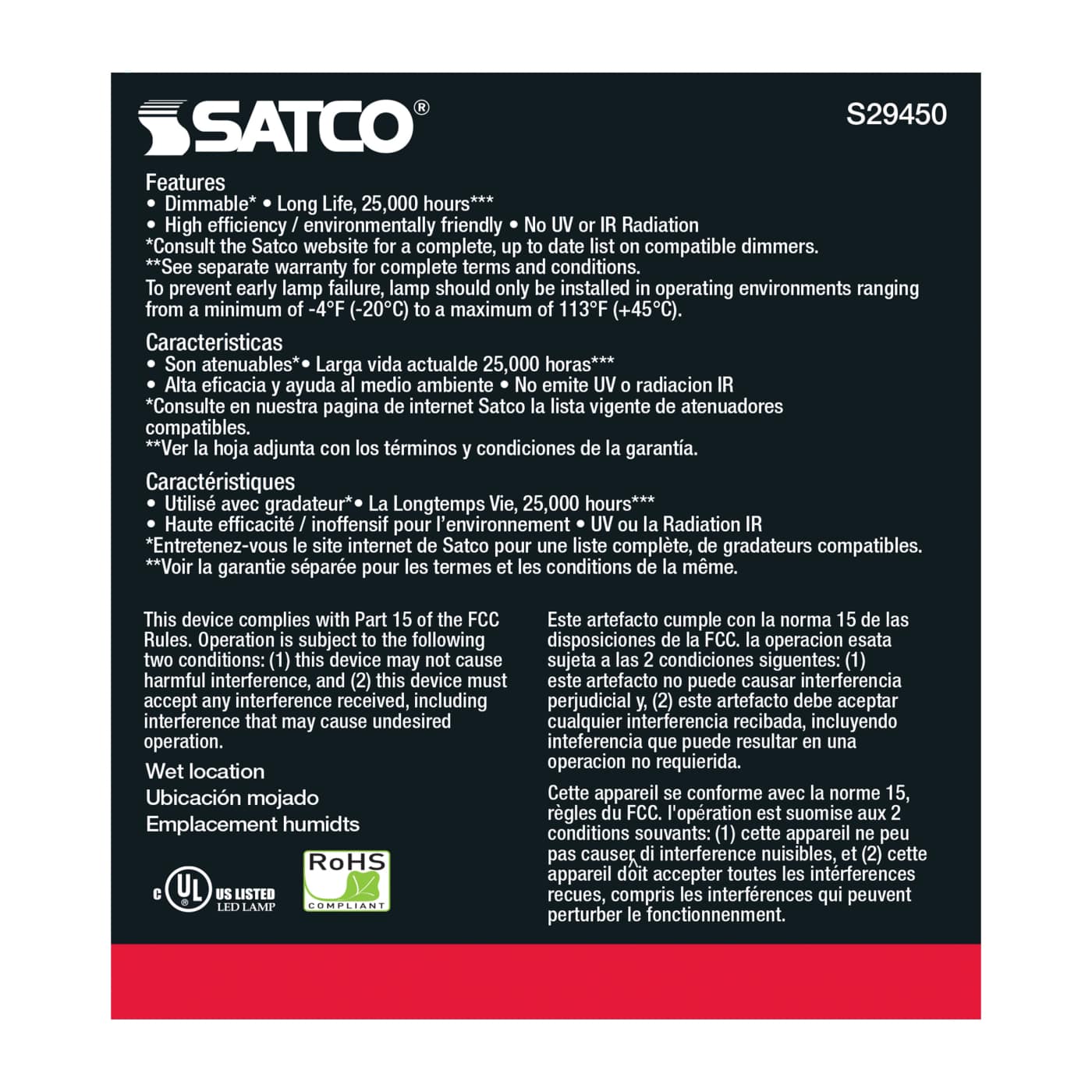 15PAR38/LED/60'/927/120V - S29450