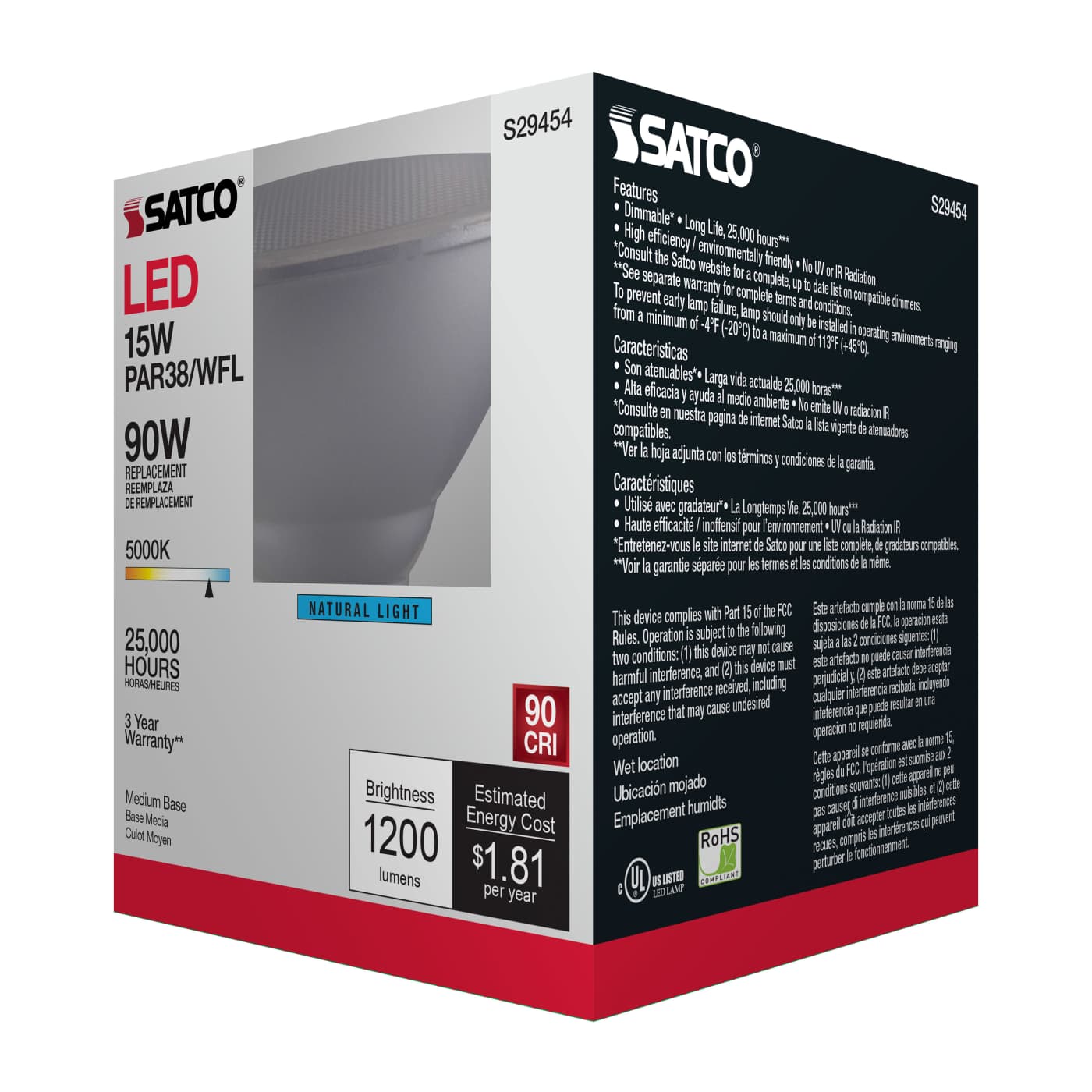 15PAR38/LED/60'/950/120V - S29454