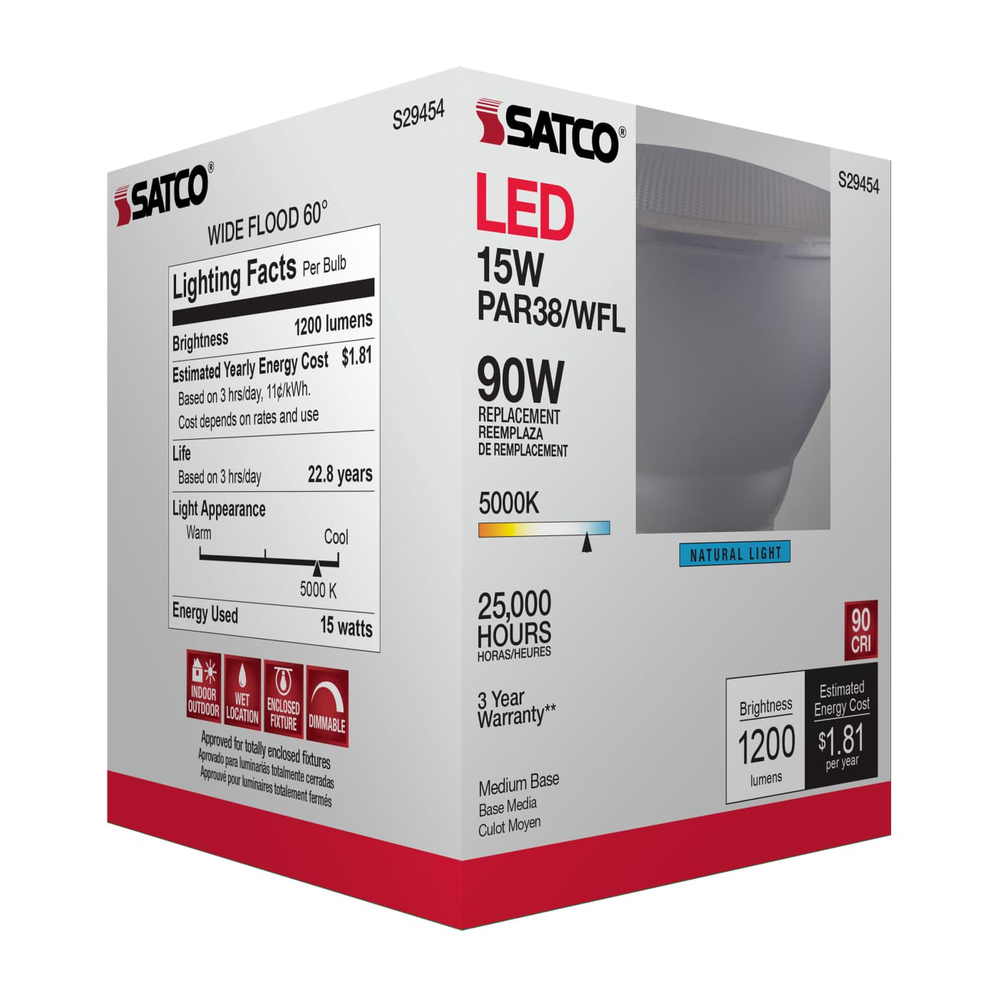 15PAR38/LED/60'/950/120V - S29454