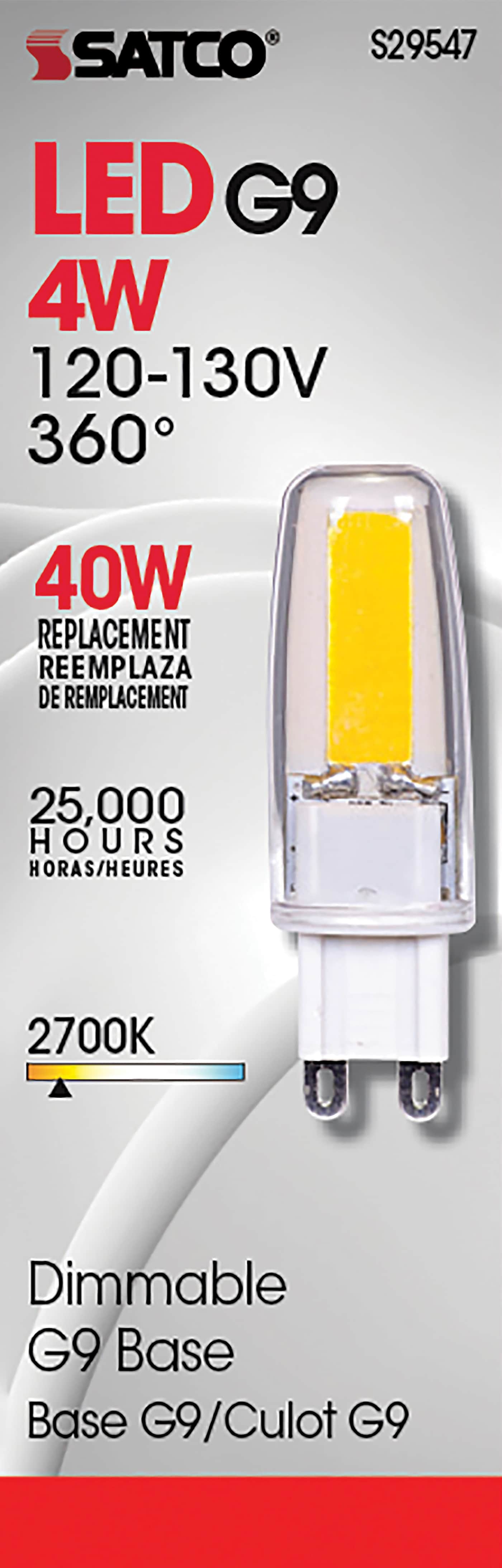 LED4W JCD/G9 120-130V 2700K - S29547