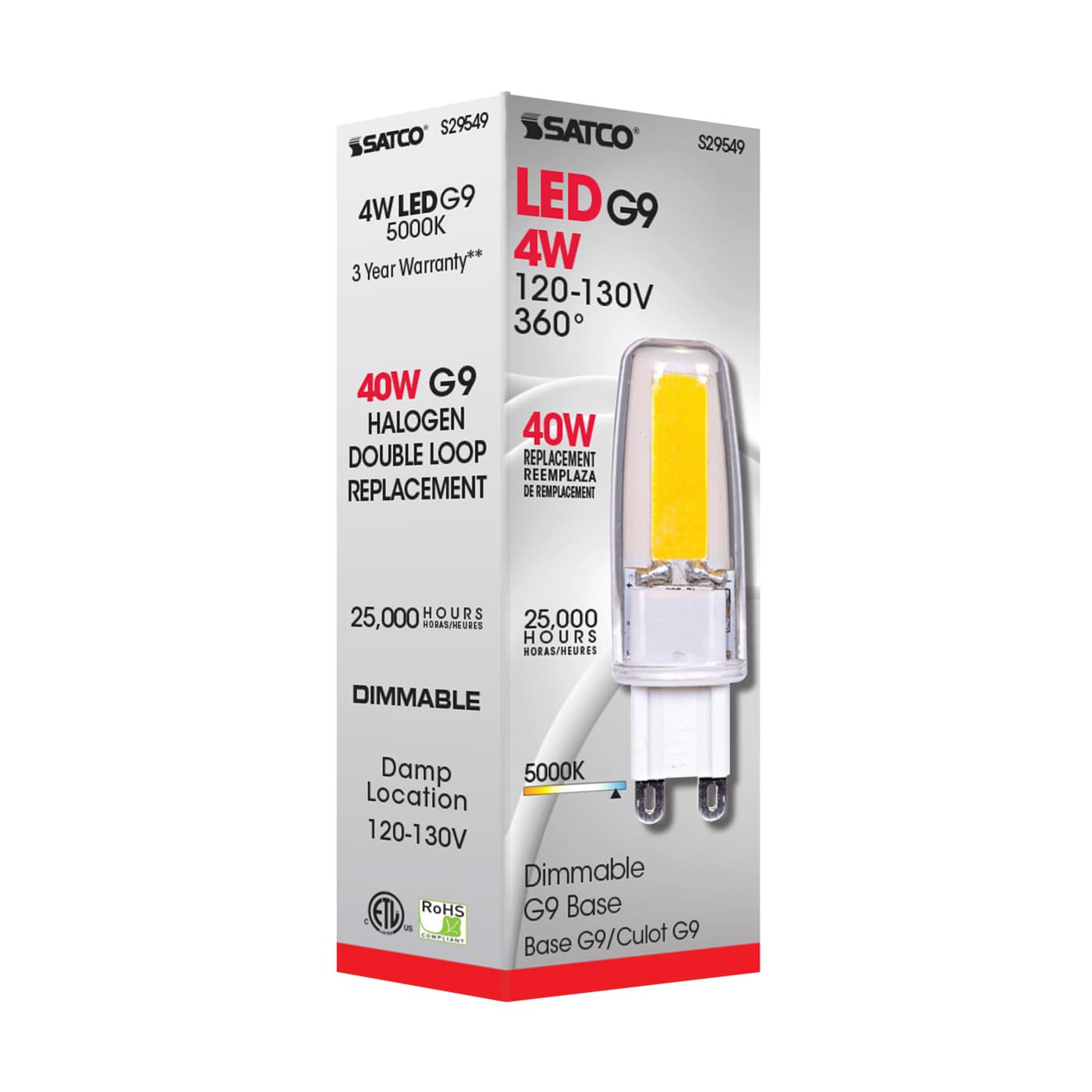 LED4W JCD/G9 120-130V 5000K - S29549