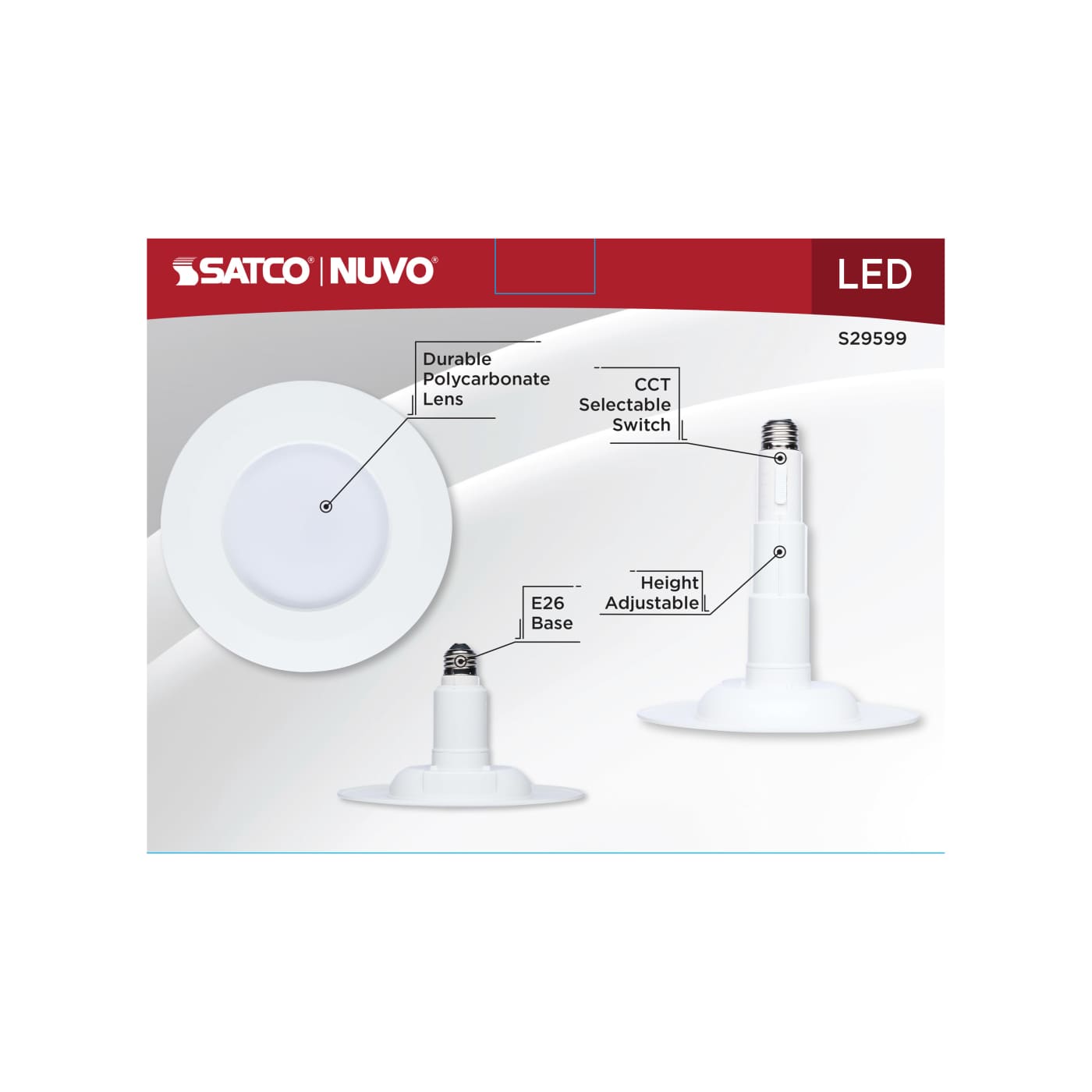 12WLED/5-6''TRIM/5CCT/120V/2PK - S29599