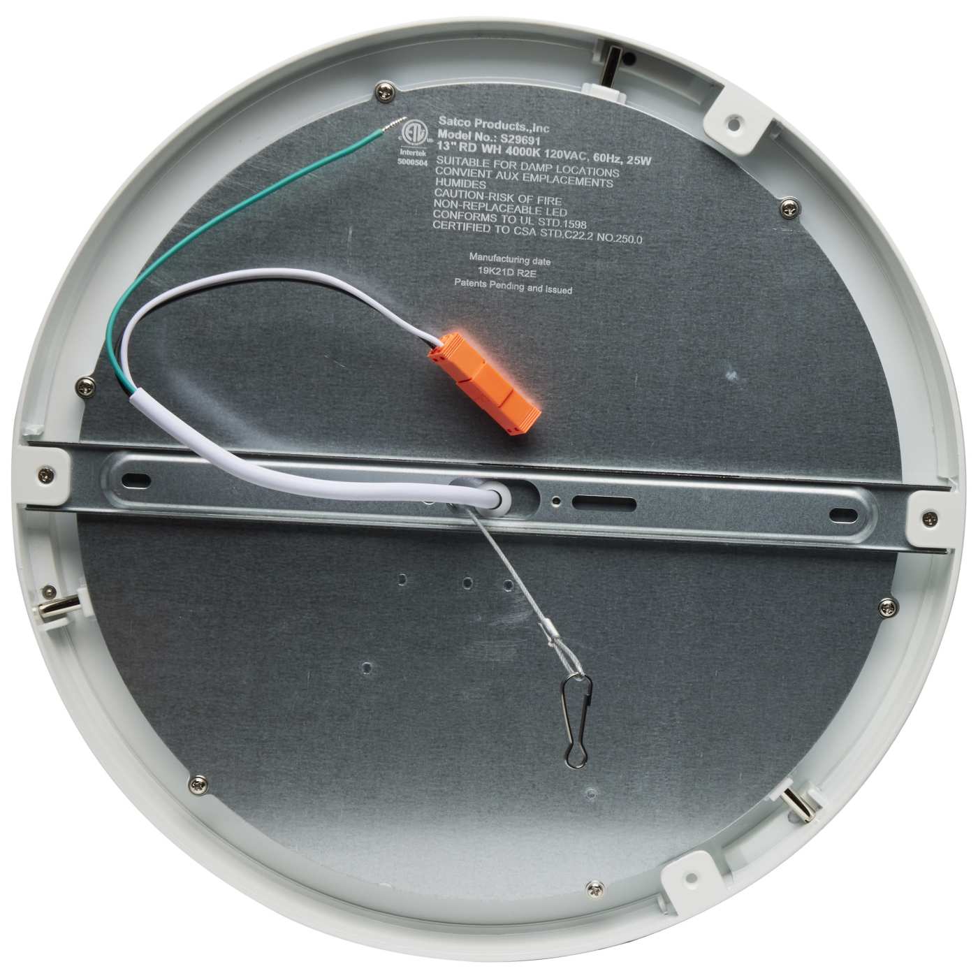 25W/LED/13"FLUSH/40K/RD/WH - S29691