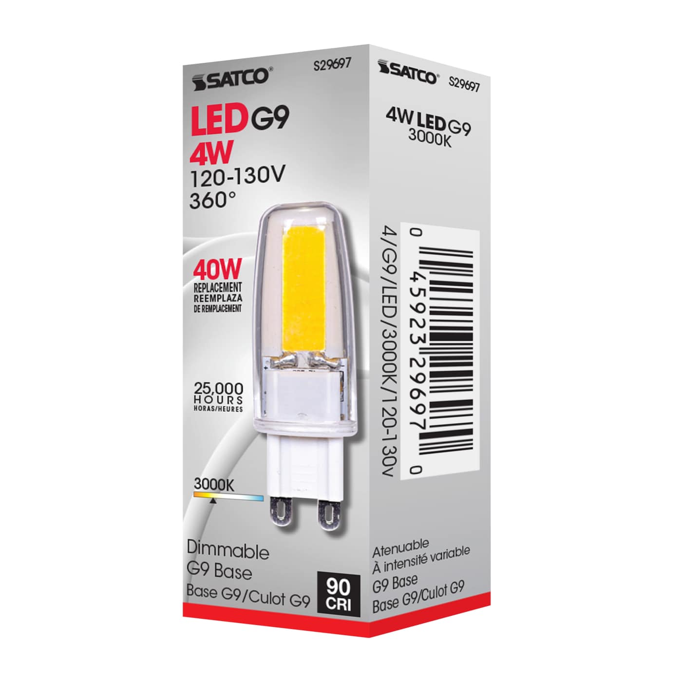 LED4W JCD/G9/120-130V/3K/90CRI - S29697