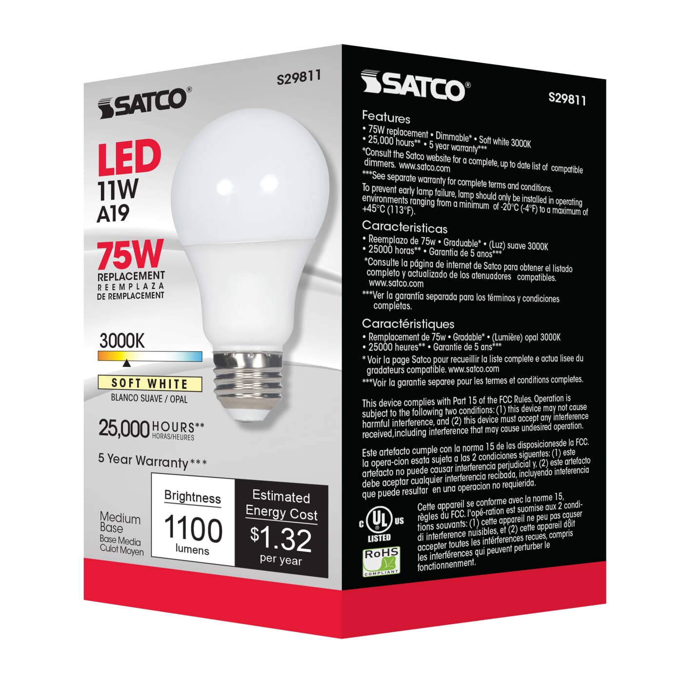 11A19/LED/3000K/1100L/120V/D - S29811