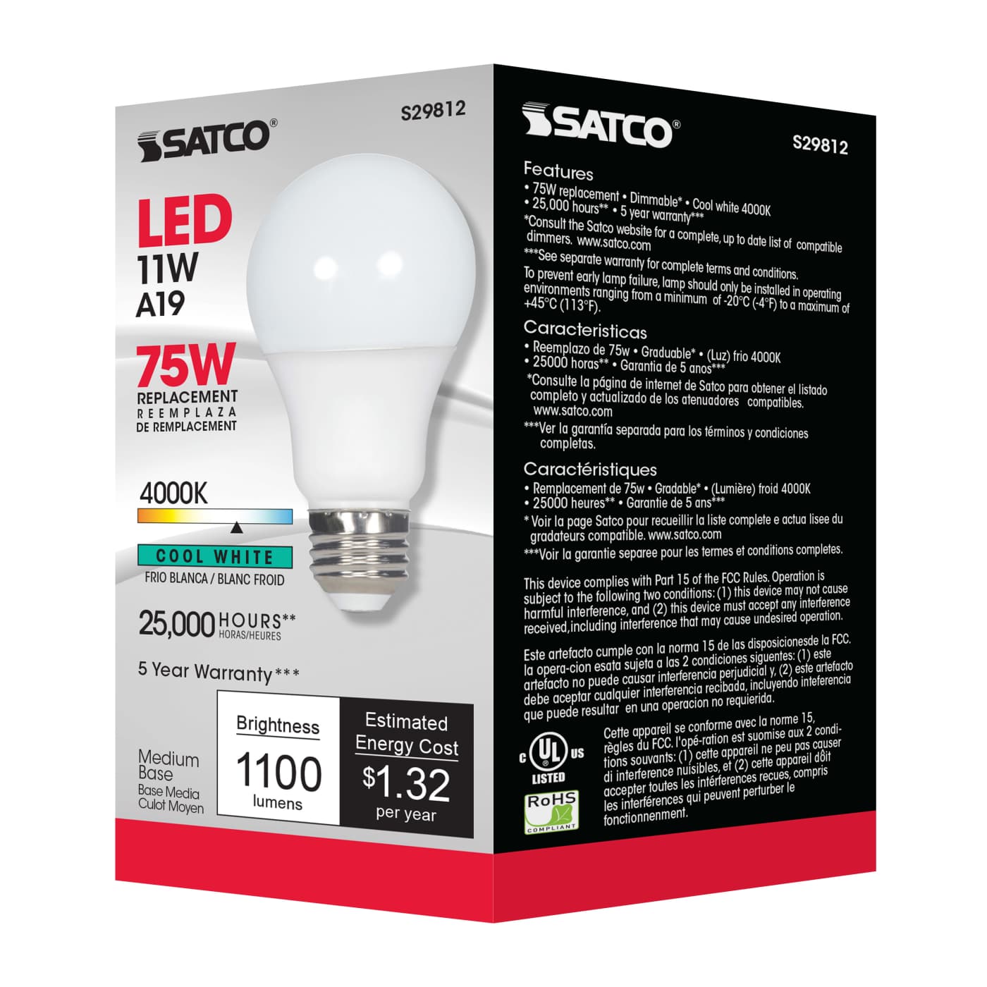 11A19/LED/4000K/1100L/120V/D - S29812