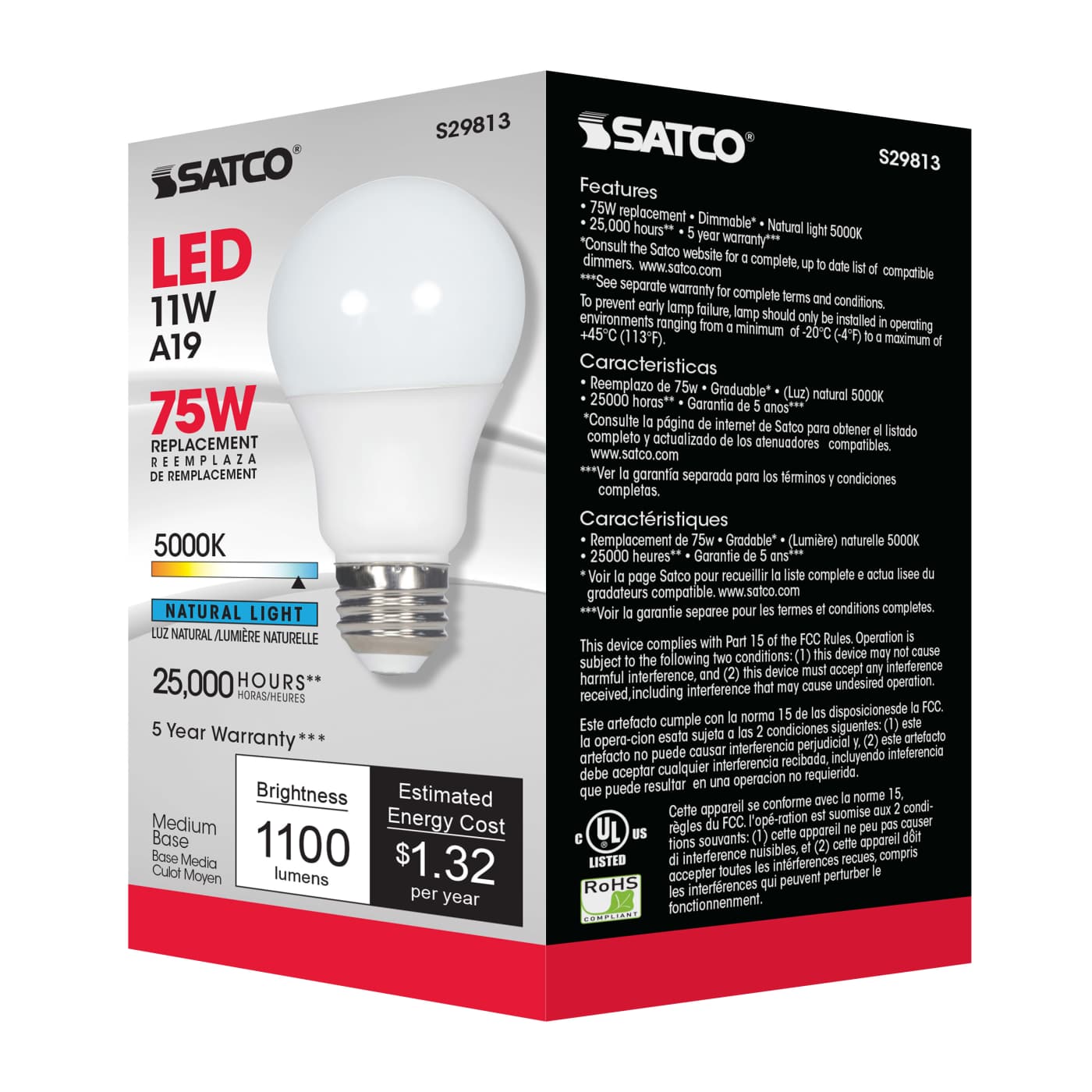 11A19/LED/5000K/1100L/120V/D - S29813