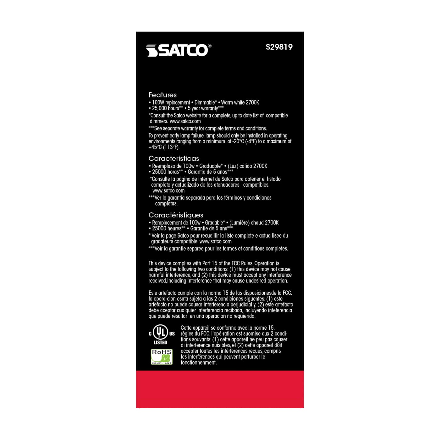 15A19/LED/27K/1600/120V/GU24 - S29819