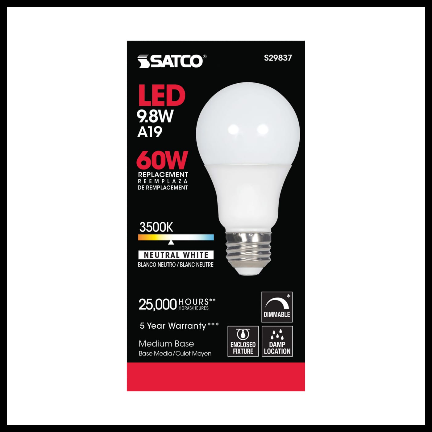 9.8A19/OMNI/220/LED/35K - S29837
