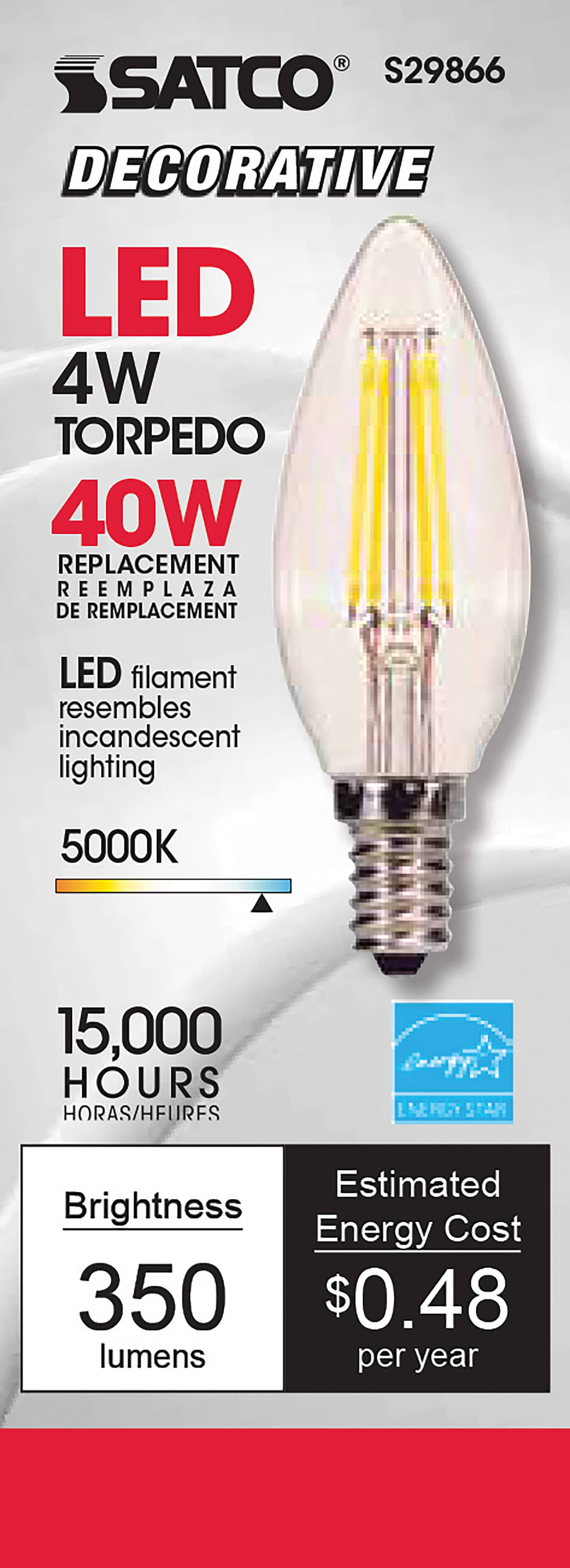 4W CTC/LED/50K/CL/120V - S29866