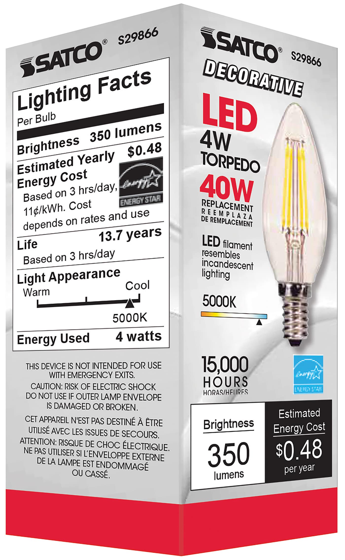 4W CTC/LED/50K/CL/120V - S29866