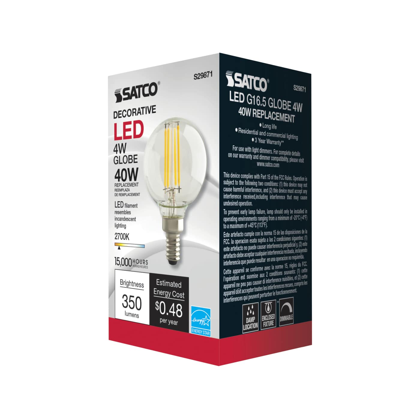 4G16.5/LED/CL/27K/120V/E12 - S29871