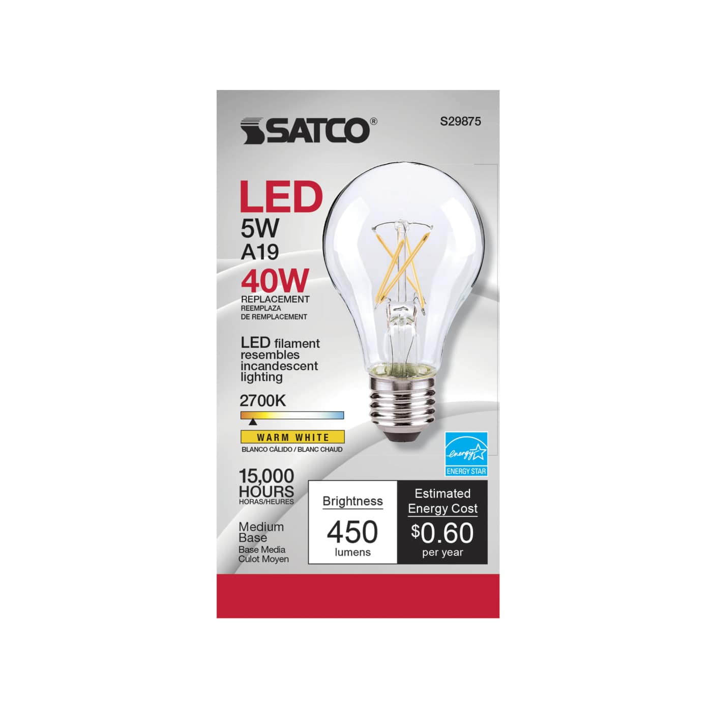 5A19/CL/LED/E26/27K/ES/120V - S29875