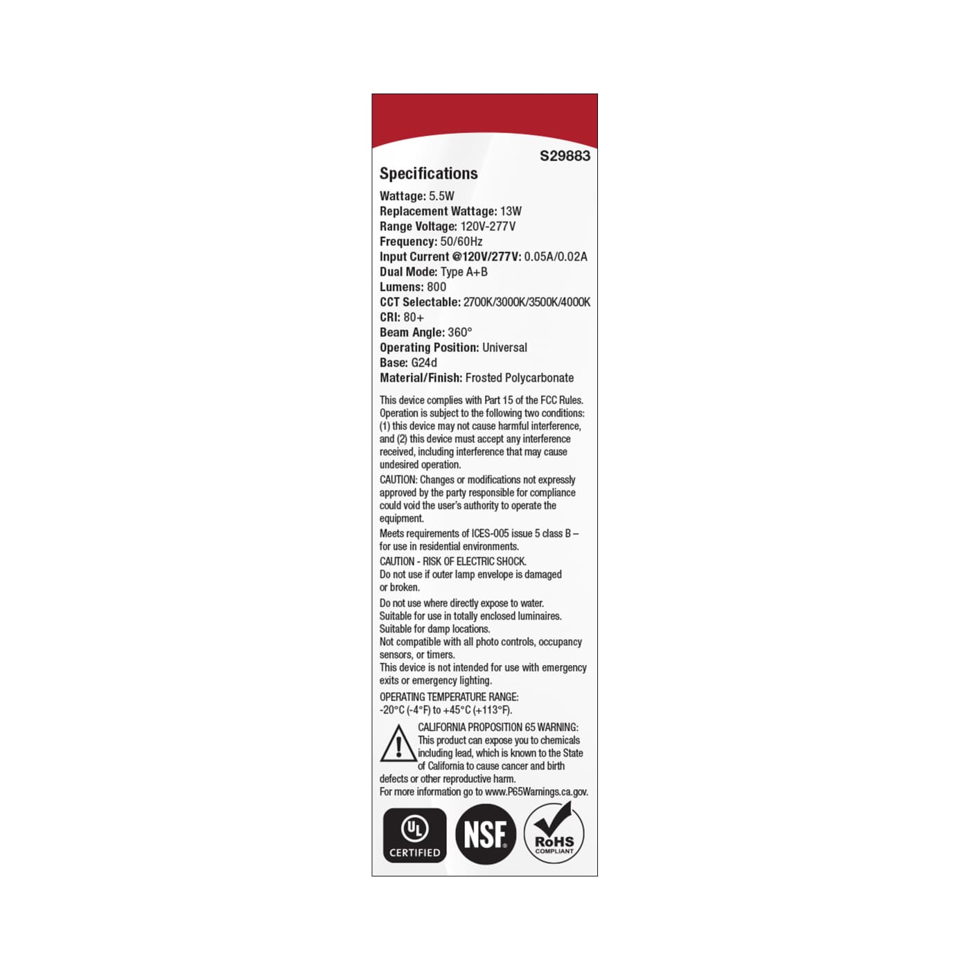 5.5WPLCL/8CCT4/G24D/OAB/U - S29883