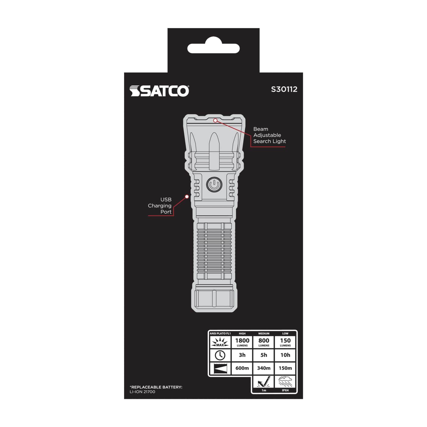 LED HIGH POWER FLASHLIGHT - S30112