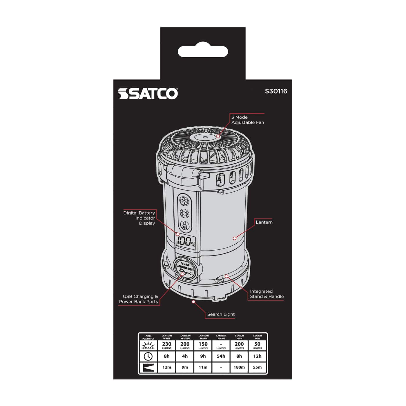 LED MULTI-FUNCTION LANTERN - S30116