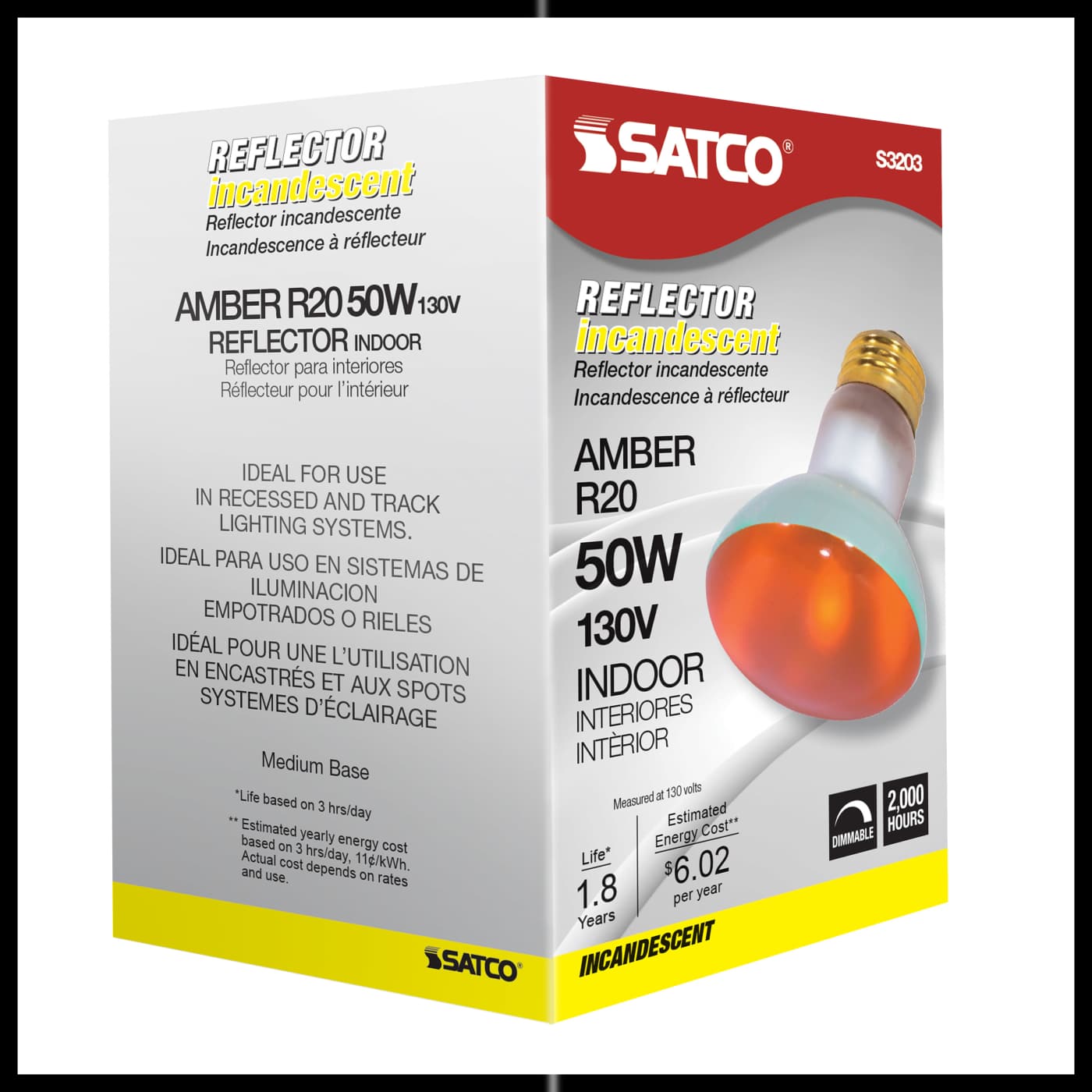 50W R20 STD AMBER - S3203