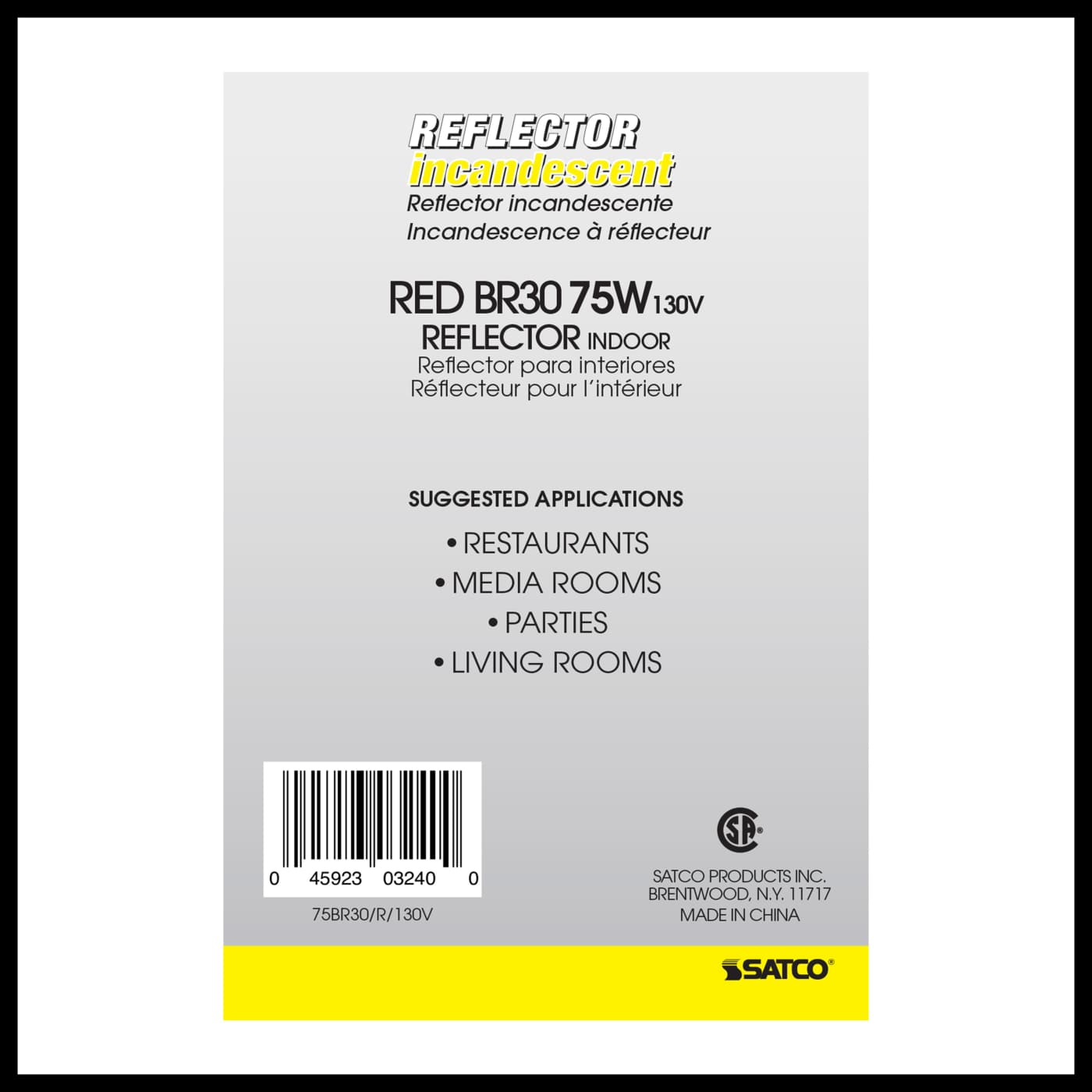 75W BR30 RED - S3240