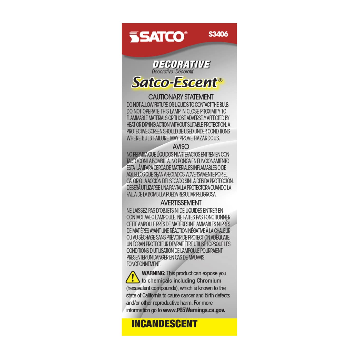 SATCOESCENT 25W C11 CB AMBER - S3406