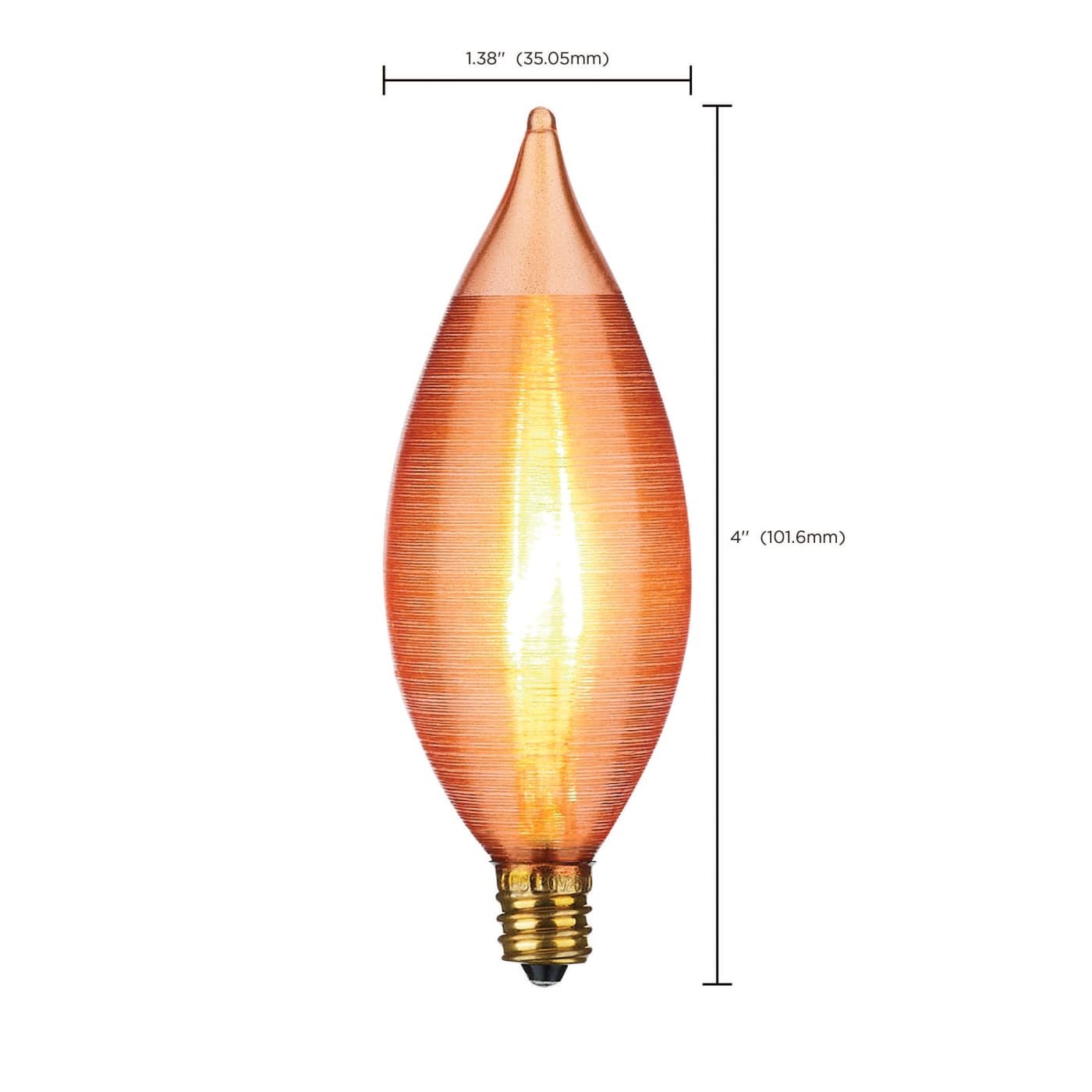 SATCOESCENT 25W C11 CB AMBER - S3406