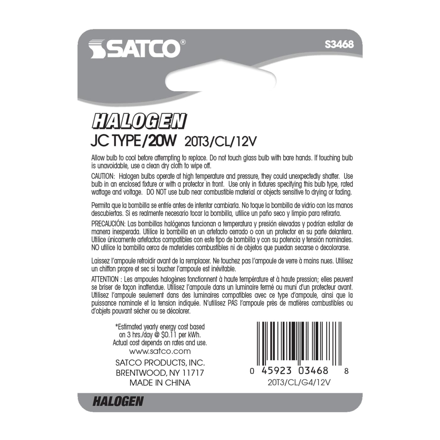 20W 20T3 MINI BI-PIN - S3468