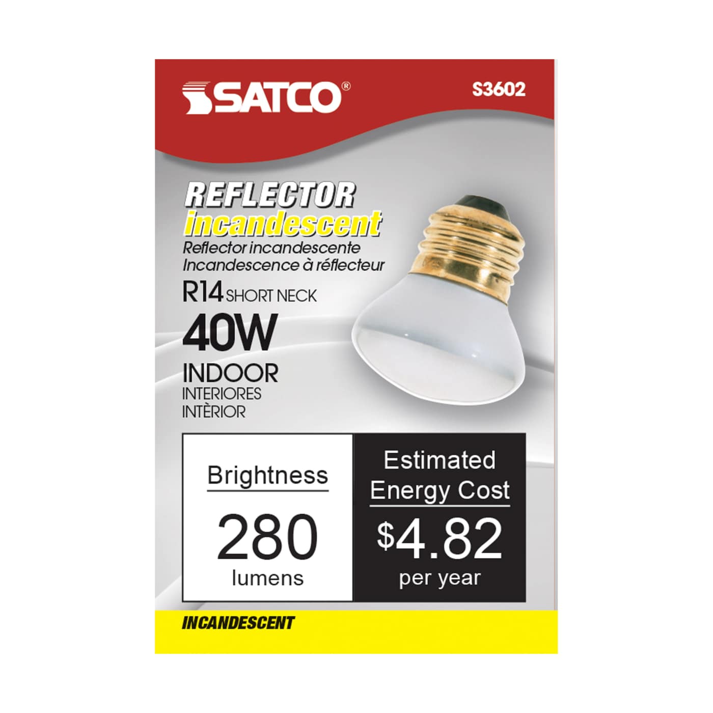 40W R14 STD REFLECTOR SP - S3602