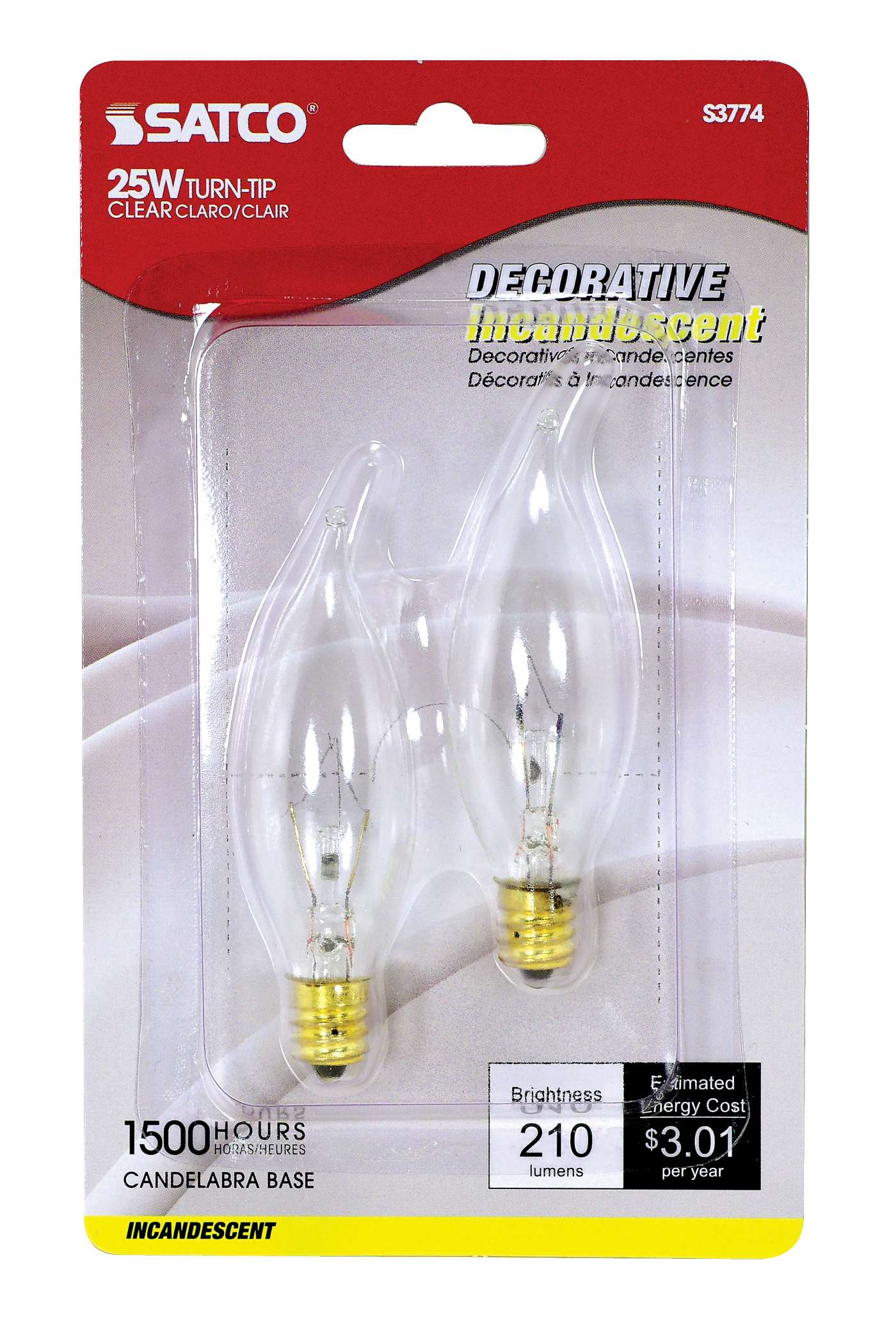 25W TT CAND CLR - S3774