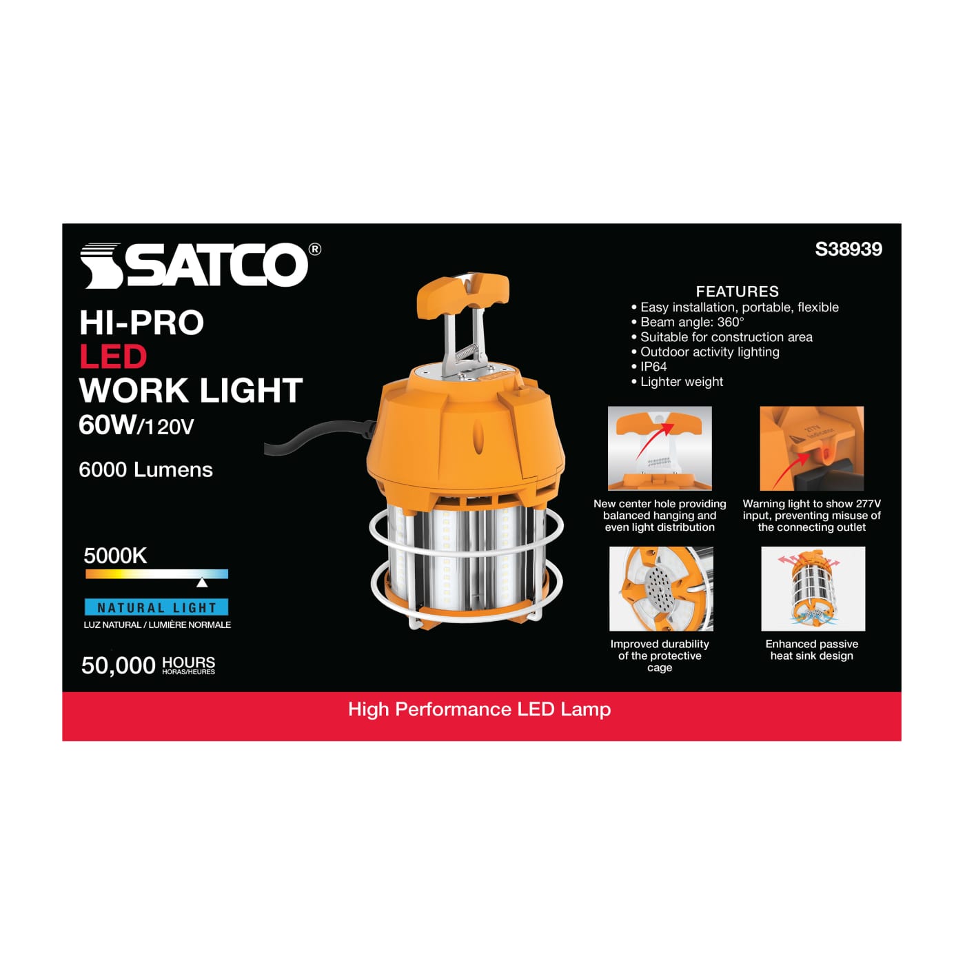 60W/LED/HID/TEMP/5K/120V - S38939